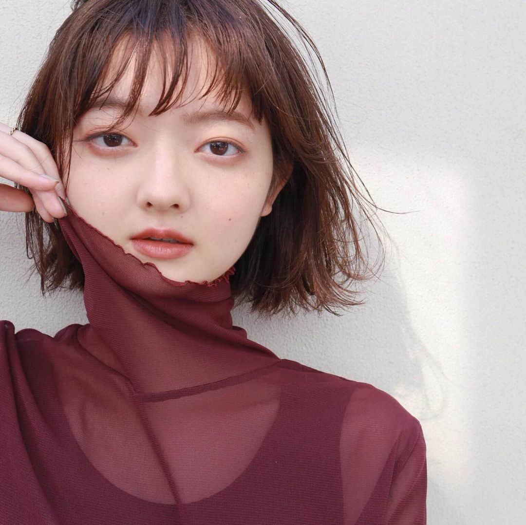 野々口祐子のインスタグラム：「秋イロBOB🍂 最近、モーヴブラウンや オレンジブラウンが💜🧡 #syan_tokyo #nono_hair #nono_make」