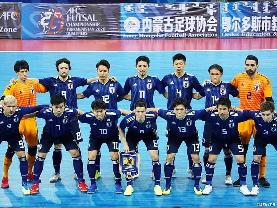日本サッカー協会さんのインスタグラム写真 - (日本サッカー協会Instagram)「📸Match photos｜フットサル日本代表は来年2月に開催されるAFCフットサル選手権トルクメニスタン2020の出場権をかけ、マカオ代表との初戦を17-2で制しました。 ・ オルドス/中国にて開催されている本予選は東アジア7カ国(チャイニーズ・タイペイ、中国、モンゴル、香港、日本、韓国、マカオ)が参加し、4カ国と3カ国の2グループに分かれ、各グループの1位とグループ2位同士の勝者の計3カ国が来年トルクメニスタンで開催される本戦への出場権を獲得する事ができます。 ・ AFCフットサル選手権トルクメニスタン2020予選-東地区- 第1戦 フットサル日本代表　17-2（前半10-1、後半7-1）フットサルマカオ代表 2019年10月22日(火)　キックオフ時間 13:00（現地時間） Ordos Sports Centre Gymnasium（中国/オルドス） ・ 🏆AFCフットサル選手権トルクメニスタン2020予選-東地区- 10月22日(火) 13:00 第1戦 17-2 フットサルマカオ代表🇲🇴 10月24日(木) 13:00 第2戦 vsフットサル韓国代表🇰🇷 #jfa #daihyo」10月23日 22時12分 - japanfootballassociation