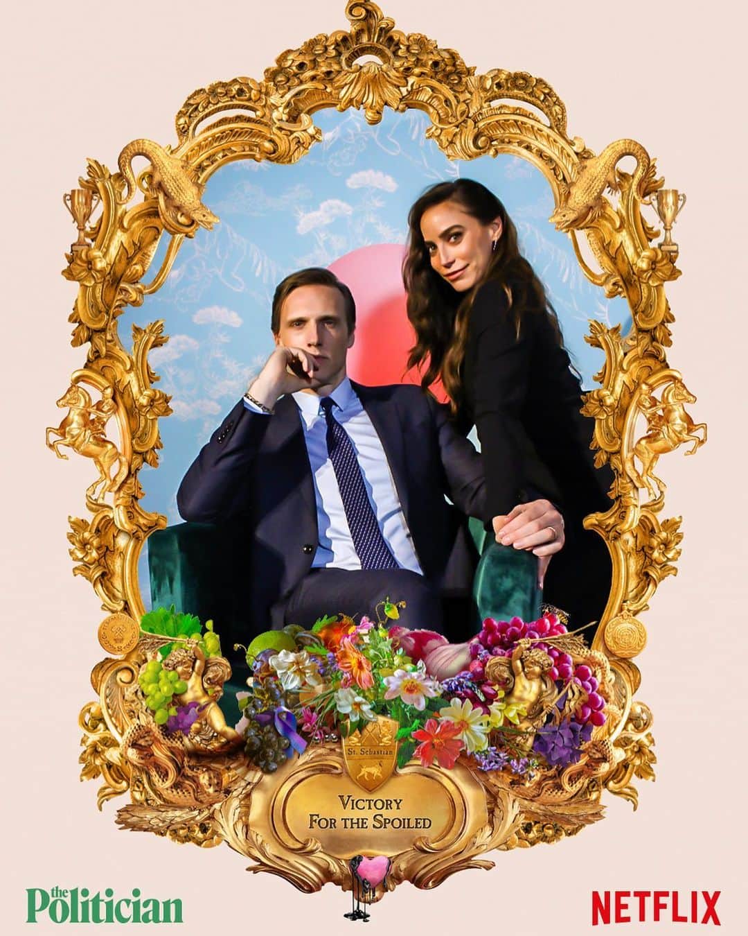 テディ・シアーズのインスタグラム：「“...because I went to prep school with the publisher of The Post and we have that catch and kill deal with The Enquirer...” @the_politician @netflix」