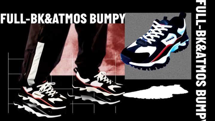 DJ DARUMAのインスタグラム：「【umbro×FULL-BK×atmos】 . umbro×FULL-BK×atmos BUMPY ¥16,000+TAX . umbro×FULL-BK×atmos BREAKER JACKET ¥13,000＋TAX . umbro×FULL-BK×atmos BREAKER PANTS ¥11,000＋TAX . 10/5 @atmoscon 先行販売 .  #umbro #atmos  #fullbk @umbro @umbrojp @atmos_japan」