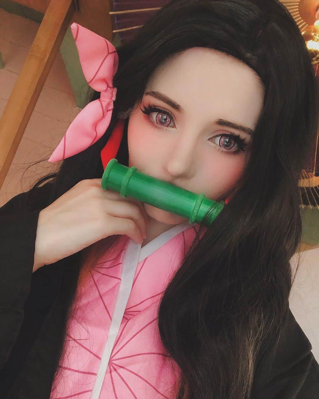 ソフィーさんのインスタグラム写真 - (ソフィーInstagram)「Did you watch Demon Slayer?? What did you think? I thought I wouldn’t like it but when I gave it a chance I started to love it! 💕 - #nezuko #nezukocosplay #demonslayer #kimetsunoyaiba #cosplayer #tokyo」9月30日 11時34分 - peachmilky_