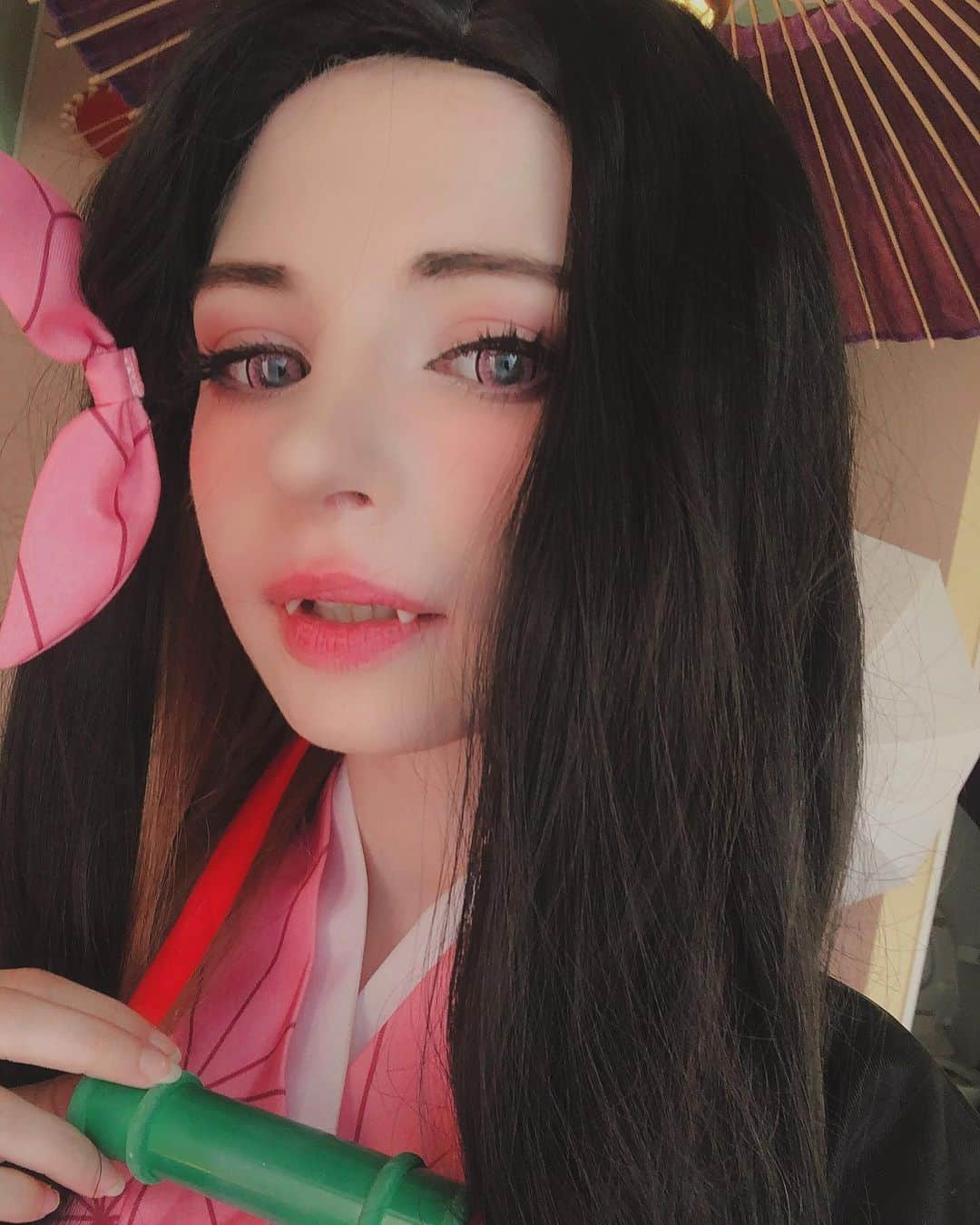 ソフィーさんのインスタグラム写真 - (ソフィーInstagram)「Did you watch Demon Slayer?? What did you think? I thought I wouldn’t like it but when I gave it a chance I started to love it! 💕 - #nezuko #nezukocosplay #demonslayer #kimetsunoyaiba #cosplayer #tokyo」9月30日 11時34分 - peachmilky_