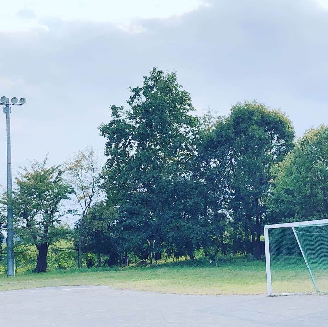 のりのインスタグラム：「日が落ちて、風が涼しくなってきた サッカー部の頃を思い出すなぁ #そんな頃はない #どうせ俺は柔道部 #サッカー部でモテなかったヤツは一生モテない」