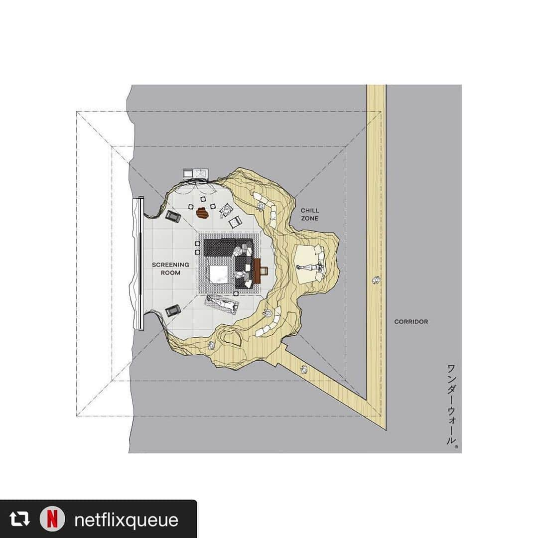 片山正通さんのインスタグラム写真 - (片山正通Instagram)「映像配信／製作で知られるNetflixが初めて発行した印刷媒体「Queue」。ワンダーウォールは@heyphilchang の依頼により、「Optimal Viewing Conditions（理想のビューイングルーム）」というページに参加しました。﻿ ﻿ ファレル・ウィリアムズ（@pharrell）が@missinfoのインタビュー内で言及した「Connected yet Isolated」、 「Harmony and Seamless」、「Wood and Warmth」、「Water」という抽象的な言葉を独自に解釈し、彼の理想のビューイングルームを探るという試みです。たどり着いたデザインは、自然の胎内のような場所をイメージした「Earth Womb」。﻿ ﻿ こちらは媒体に掲載された制作プロセス及びワンダーウォールが作成した模型写真です。﻿ ﻿ Project: Netflix Queue﻿ Design concept/Interior design: Wonderwall®﻿ ﻿ ﻿ “Optimal Viewing Conditions": a story for Netflix's print journal, Queue. Wonderwall was asked by @heyphilchang to interpret @pharrell's description of his optimal viewing/screening space based on ideas he raised in an interview with @missinfo: "Connected yet Isolated," "Harmony and Seamless," "Wood and Warmth," and "Water." We call our resultant design “Earth Womb.”﻿ ﻿ Several images from this process and Wonderwall®'s final, scale model were included in the journal.﻿ ﻿ Project: Netflix Queue﻿ Design concept/Interior design: Wonderwall®  #repost @netflixqueue via @PhotoAroundApp "That feeling of being inside and outside at once." — Pharrell Williams.  It was all a dream. We asked @pharrell and Japanese interior-design firm Wonderwall to design an ideal space to observe art.」9月30日 17時14分 - masamichi_katayama