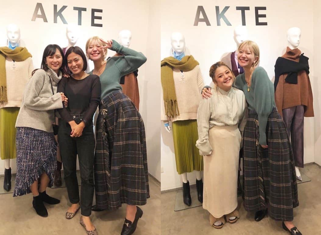 橋本江莉果さんのインスタグラム写真 - (橋本江莉果Instagram)「@akte_official 2019 winter collection☃️🧶💫 今回もたくさんの方々にお越しいただき、オーダーいただきまして、誠にありがとうございます🥰❤️ 写真を撮り忘れちゃった友達たちもいましたが、ほんとに毎回忙しい中、みんな来てくれるのがうれしすぎるし、今回はなんと北海道からお越しくださったお客様がいらっしゃったり、地方問わず、この日のためにわざわざ時間を作ってくださる気持ちが有り難く、うれしい限りです👏🏼🥺💕 冬もかわいいコートやニット、オススメアイテムが多数あり、一部の商品のプレオーダーも開催予定なので、ぜひ楽しみにお待ちくださいませ🥳💛 #AKTE #アクテ #winter #collection #2019 #fashion #winterfashion #タグ付けできなかったお友達ごめんなさい😂」9月30日 20時27分 - erica_hashimoto