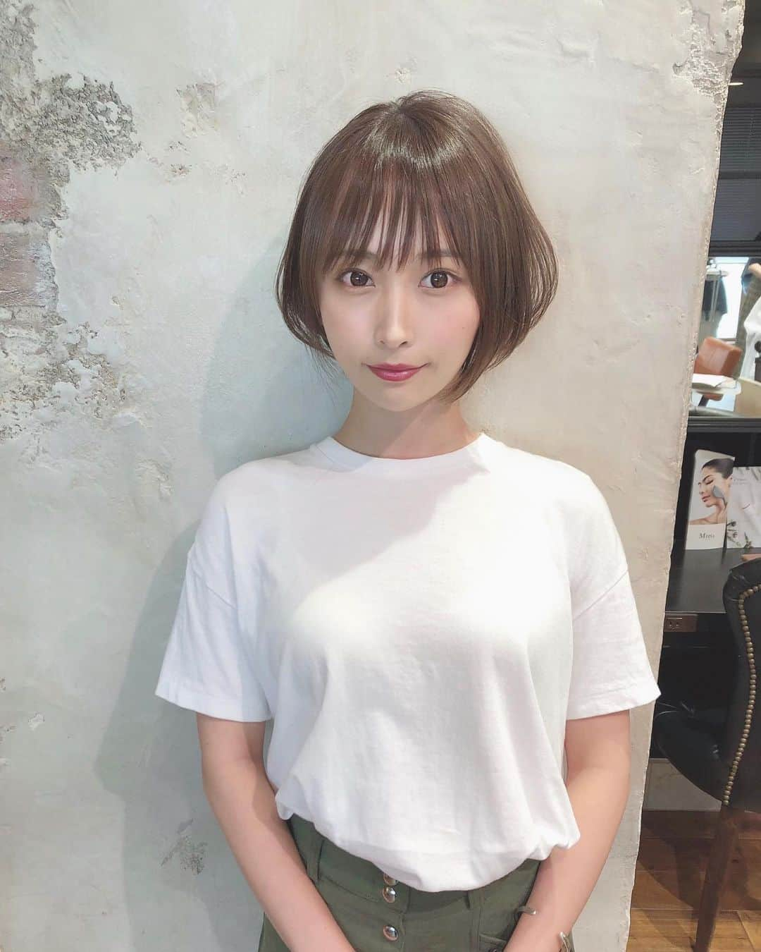 島田玲奈さんのインスタグラム写真 - (島田玲奈Instagram)「. 前髪を伸ばそうかなーと試みたんやけど、落ち着かなくて切っちゃった！(笑) . シースルーにしてみた✌︎どうかな！ . @tenhouo さんにしてもらったよ🥰 いつも、ありがとうございます🧸💓」9月30日 21時50分 - smd_rn321