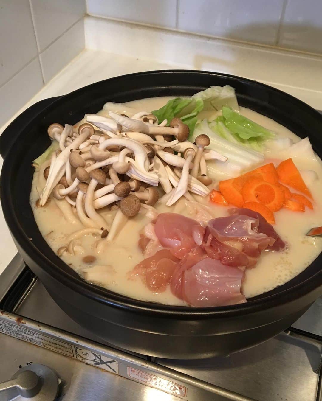 範田紗々さんのインスタグラム写真 - (範田紗々Instagram)「豆乳鍋にもパクチーって合うのね♡ #今夜もササごはん #若林美保 #範田紗々」10月1日 10時33分 - handa_sasa