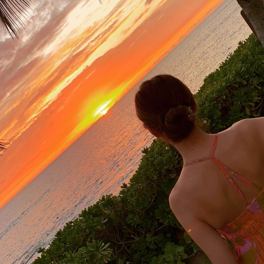 のインスタグラム：「#Sunset time #Sunset #hawaii」