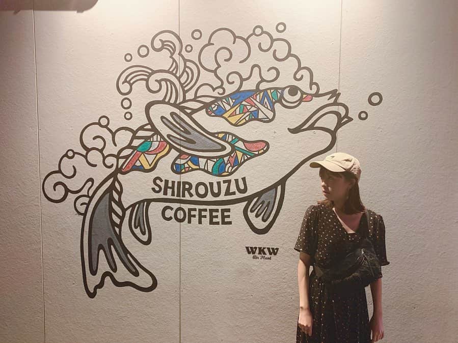 清水佐紀さんのインスタグラム写真 - (清水佐紀Instagram)「#福岡旅 . そういえば!!! もつ鍋屋さん行く前にカフェにも行ってた!! #☕️ #shirouzucoffee . . このレアチーズケーキめちゃんこ美味しかった。😋💘」10月2日 11時05分 - saki___shimizu