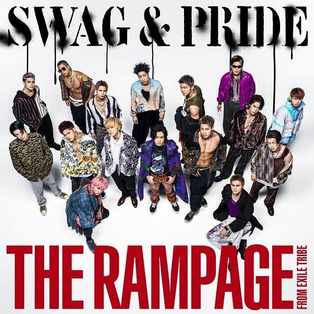 月刊EXILEさんのインスタグラム写真 - (月刊EXILEInstagram)「【THE RAMPAGE】 本日発売日‼️ THE RAMPAGE from EXILE TRIBE ニューシングル「SWAG & PRIDE」💿✨. .  表題曲「SWAG & PRIDE」とカップリング楽曲の「FIRED UP」は、10/4(金)全国公開される映画「HiGH&LOW THE WORST」、日本テレビ系テレビドラマ『HiGH&LOW THE WORST EPISODE.O』で劇中歌として使用されている楽曲です🎶 . 「SWAG & PRIDE」はイントロから鳴り響く硬質なギターリフと重厚なビートにより構築されたトラック上で、頂に向けて駆け上がる覚悟を綴ったリリックを己に刻み込むように歌い上げる硬派な1曲🎤 . 「FIRED UP」は縦ノリ必至のマッシヴなドラムやディストーションギターの轟音など、過去のレパートリーにはない攻撃的なトラックが印象的⚡️ ボルテージ最高潮のリリックが聴く者の心に火をつけること間違いなし🔥 共に作品の世界観を昇華することで完成した、THE RAMPAGE流儀のロックチューンをお楽しみください🎼 「All day」は、プロデューサー/ライター/アーティストとして18年以上のキャリアを誇り、これまでChris Brown、Will.I.Am、Carly Rae Jepsonなどへ作品を提供。現在はLAを拠点に活躍するCory Enemyによる、THE RAMPAGEへの第2弾プロデュース楽曲です💫 Cory Enemyの得意とするフューチャーポップサウンドを基軸にした繊細かつ軽快なトラックに、全編にオートチューン処理を施したボーカルワークが映える仕上がり。洋楽として聴き込めるクオリティを追求し、レコーディングからプロダクションに至るまで、細部にまでこだわり抜かれた1曲です💡 . . 【商品概要】 ◆CD＋DVD RZCD-86941/B ￥1,818(本体価格)+税(JAN:498806486941/1) . . ◆CD ONLY RZCD-86942 ￥1,273(本体価格)+税(JAN:498806486942/8) . . ■収録内容 ＜CD＞※2形態共通 1. SWAG & PRIDE 2. FIRED UP 3. All day 4. SWAG & PRIDE (Instrumental) 5. FIRED UP (Instrumental) 6. All day (Instrumental). . ＜DVD＞※【CD+DVD】のみ SWAG & PRIDE (Music Video) . . －－－－－－－－－－－－－－－－－－－－－－－－－ー EXILE TRIBE mobile http://m.tribe-m.jp/」10月2日 18時00分 - exile_magazine