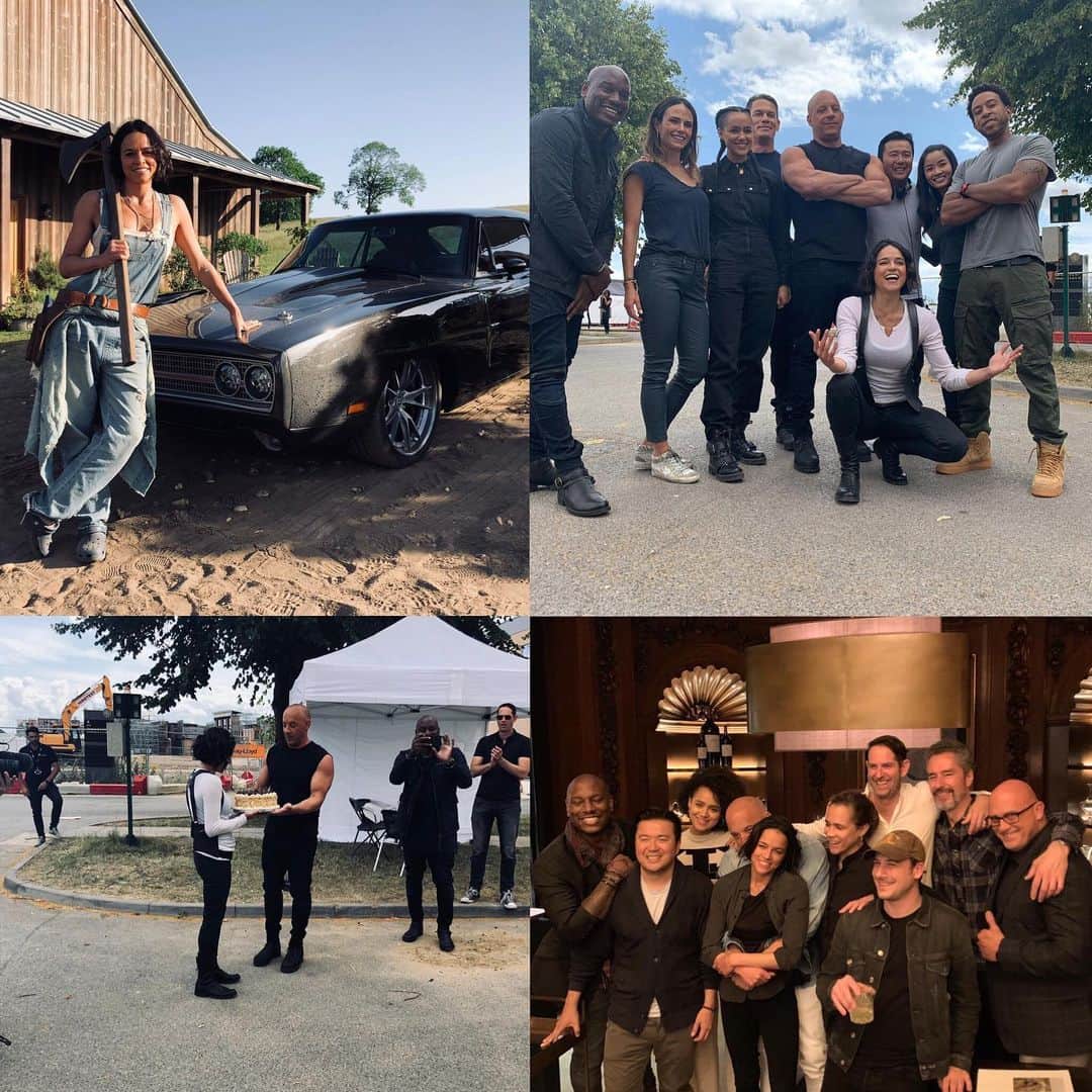ミシェル・ロドリゲスのインスタグラム：「Close to the finish line of the 9th installment of the Fast & Furious Saga. England has treated us well, the crew has been amazing & this feature has been so open to the feminine voice I’m happy to see the women kill it on set. Much love to the team that keeps the legacy thriving & to all the fans 💞  your loyalty & love keeps me grounded, I hope you all enjoy what’s in store for this next one, it’s got a lot of surprises.」
