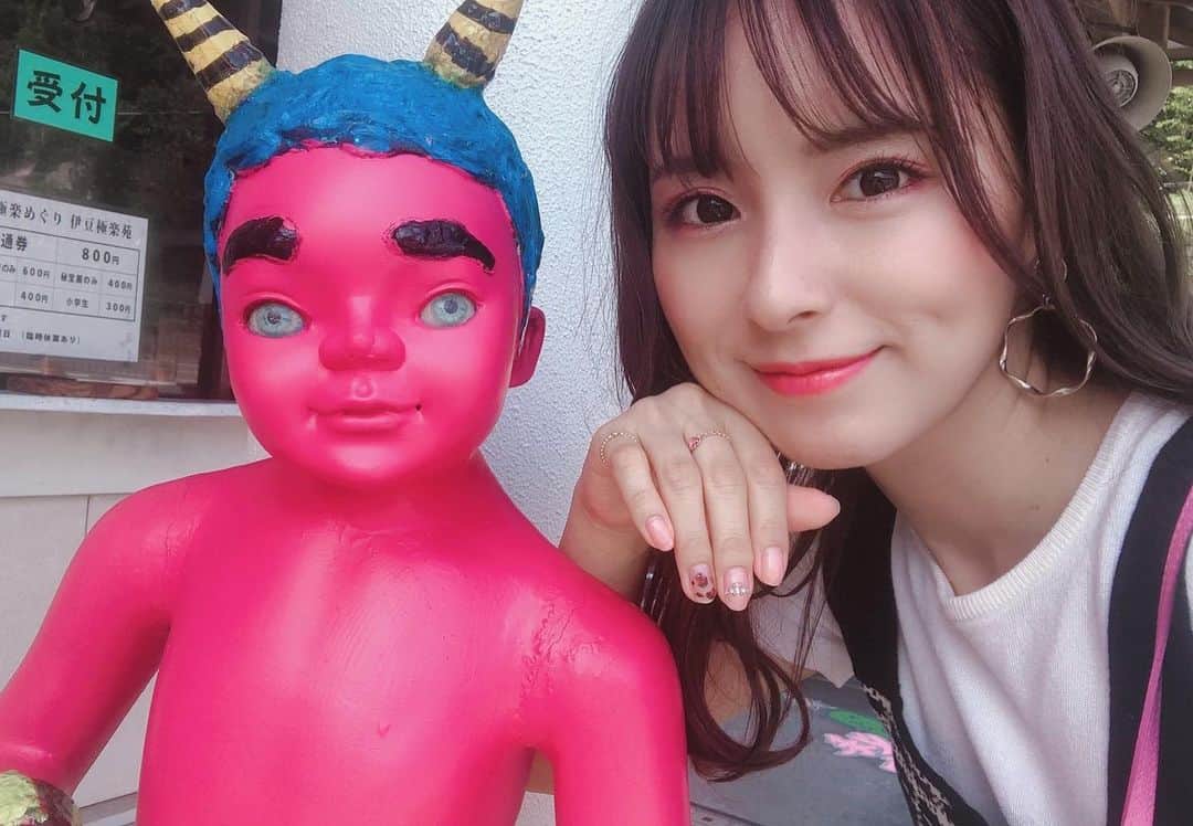 ぽこのインスタグラム：「👹❤️ #伊豆 #極楽苑 #鬼」
