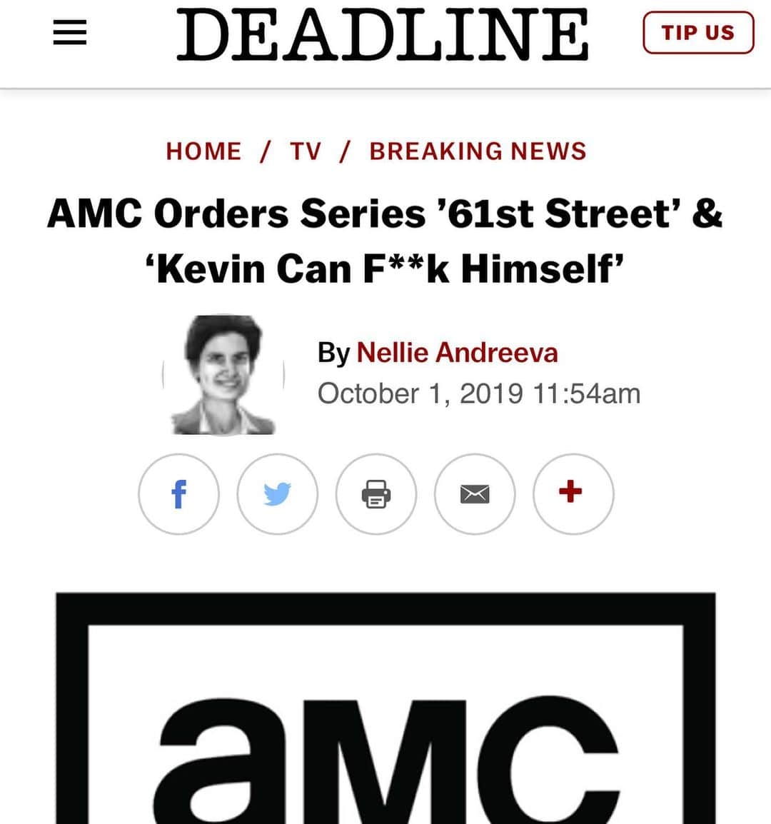 ウィル・マコーマックのインスタグラム：「Excited about Kevin Can F**k Himself with #valeriearmstrong and @misterdeegs and @amc_tv」