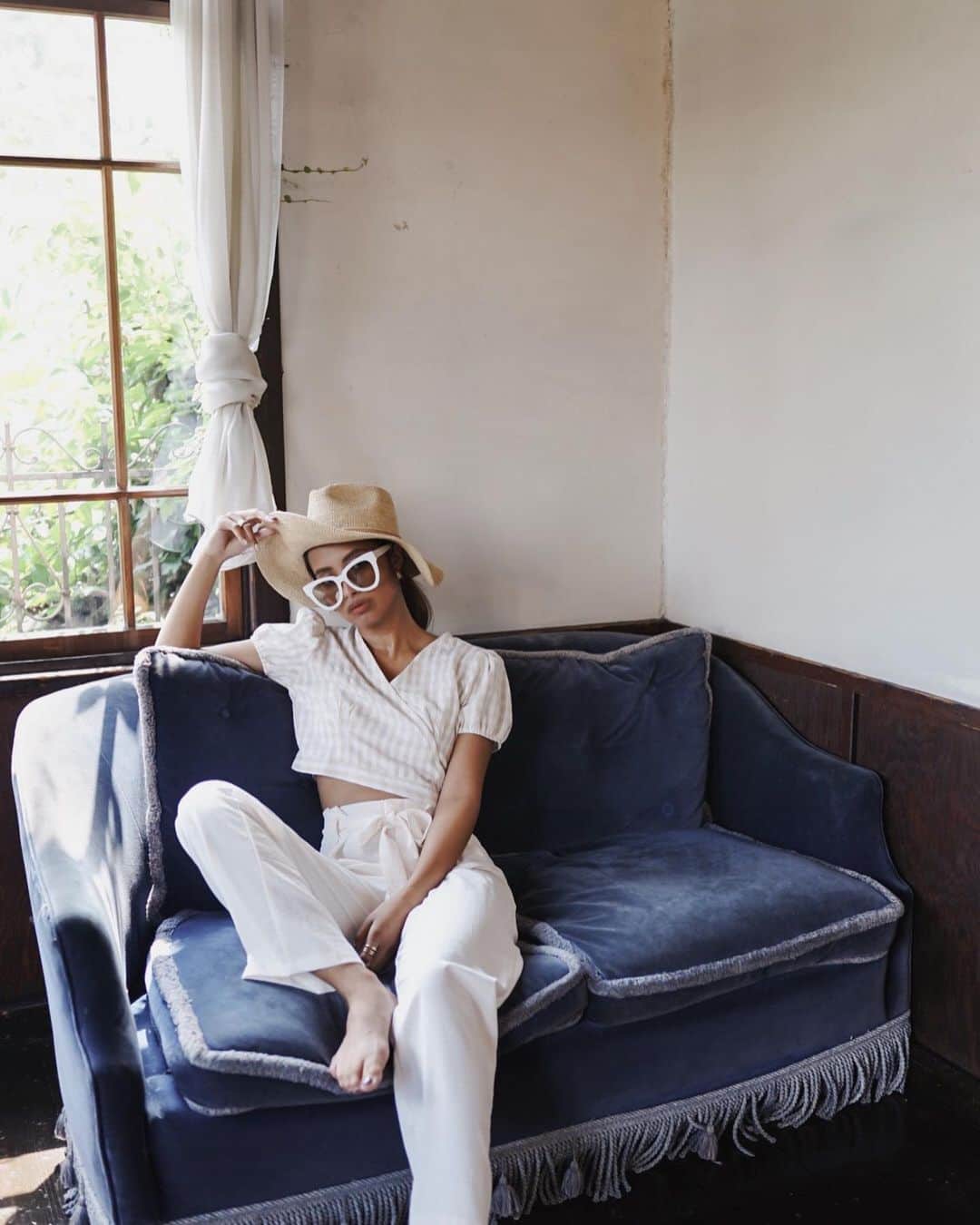 のインスタグラム：「・ ・ pants… @snidel_official  tops… @necodesign.official hat&bag… @regalobagtokyo sunglasses… @gestore.fam ・ ・ #可愛い#韓国#korean#koria#ギンガムチェック#snap#韓国ファッション#プチプラファッション#夏ファッション#大人可愛い#ファッションコーデ#プチプラ#プチプラコーデ #今日のコーデ#大人女子#大人可愛い#お洒落さんと繋がりたい#きれいめコーデ#きれいめファッション #fashion#ootd#オシャレさんと繋がりたい#オシャレコーデ」