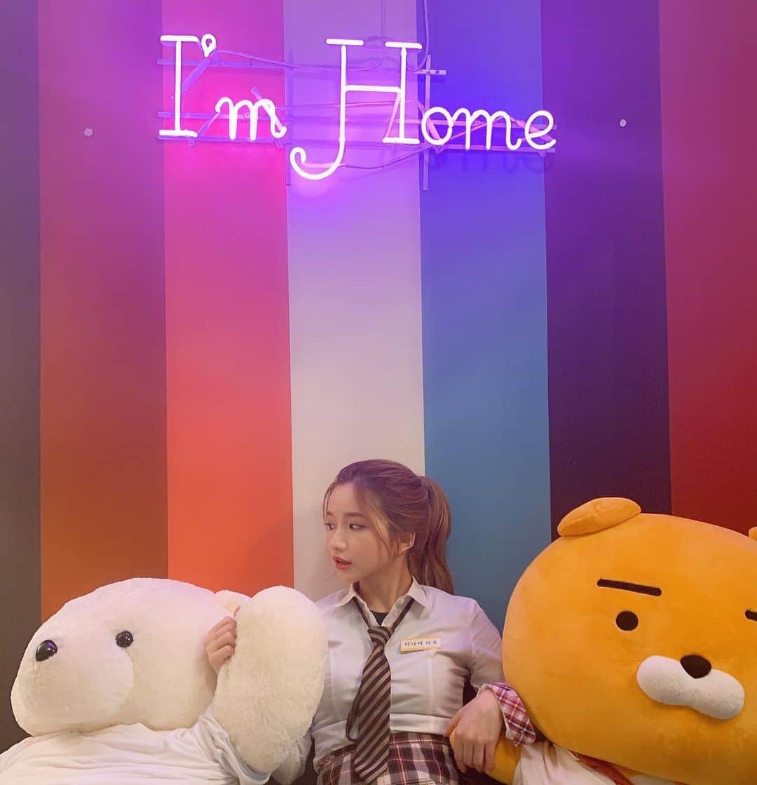 南りほのインスタグラム：「오늘 다만너 봤어욤?🧸❤️🧡」