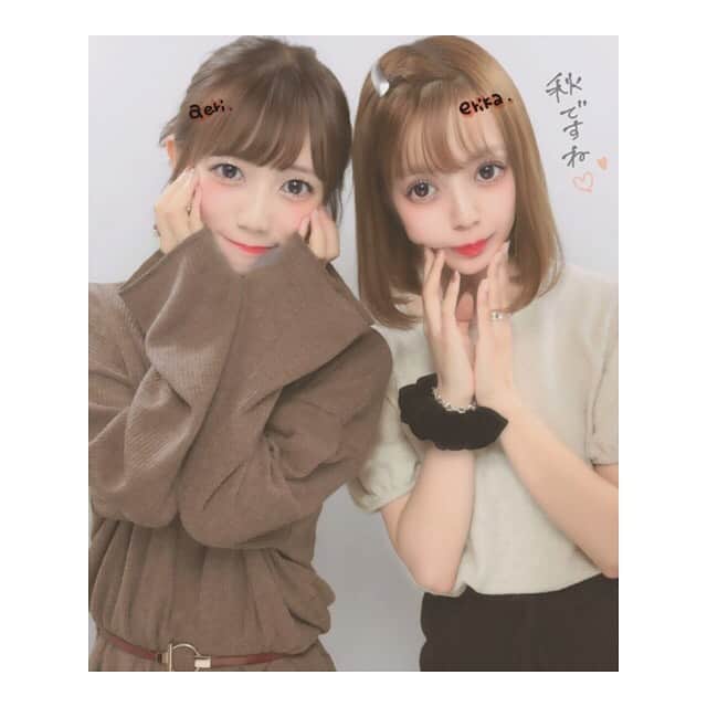 江嶋綾恵梨さんのインスタグラム写真 - (江嶋綾恵梨Instagram)「やっと誕生日お祝いできた🎂🎊﻿ エリカ氏いつもありがとうだよ〜〜﻿ ﻿ また来週☺︎ふふ﻿ ﻿ #プリクラ #プリ #プリント倶楽部 #スー #suu」10月3日 19時06分 - aeringoooo