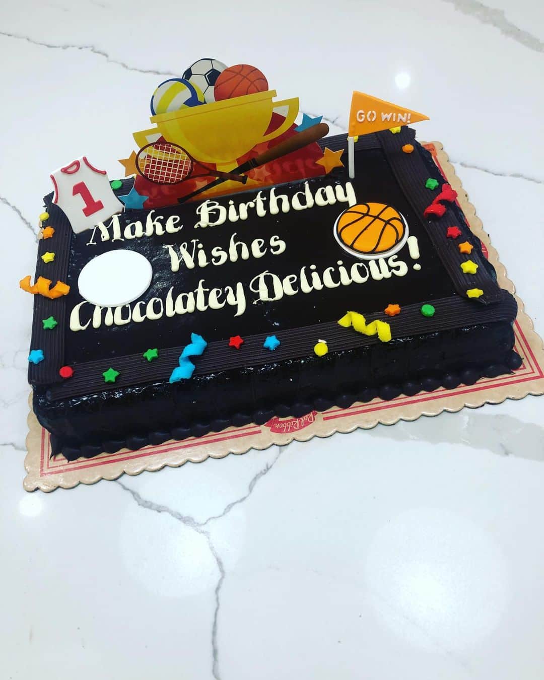 ポール・ソリアーノのインスタグラム：「Top up the fun of your birthday celebration by adding Theme Toppers to your Chocolate Dedication Cake. There are 8 fun theme options for you to choose from! -Red Ribbon Chocolate Dedication Cake - Theme Toppers - 8 fun themes to choose from - Add Php 95 to your Dedication Cake #TopUpTheFun, #ChocolateyBirthdayWish #RedRibbon」