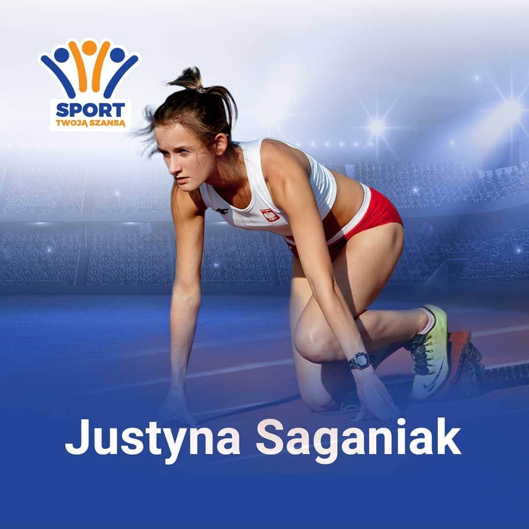 Justyna SAGANIAKのインスタグラム：「Od dzisiaj w drodze po lepsze jutro będzie mi towarzyszyć @sts.pl 🔥! Dołączam do drużyny Fundacji Sport Twoją Szansą 🏃‍♀️」