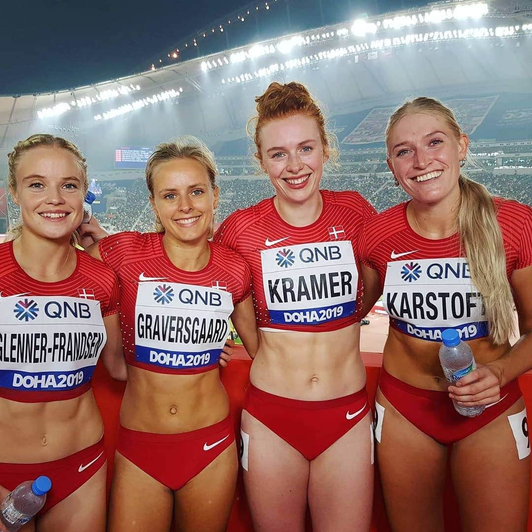 メッテ・グラスゴワールさんのインスタグラム写真 - (メッテ・グラスゴワールInstagram)「Nr. 13 i verden her til VM på 4x100m 🙌 43,92 blev tiden. 2/100 fra vores danske rekord og anden gang under 44 sek. Vi går her fra med følelsen af at vi har mere i os, men alt i alt godkendt. Nu er sæsonen slut og der venter en grundtræning der hjemme frem mod indendørs sæsonen 🙌🇩🇰 📸 @tv2sportdk • • #iaafdoha2019 #worldschampionship #doha19 #trackandfield #relay #4x100 100 #sprint #denmark #teamdenmark #nr13 #godkendt」10月5日 4時22分 - mette_graversgaard