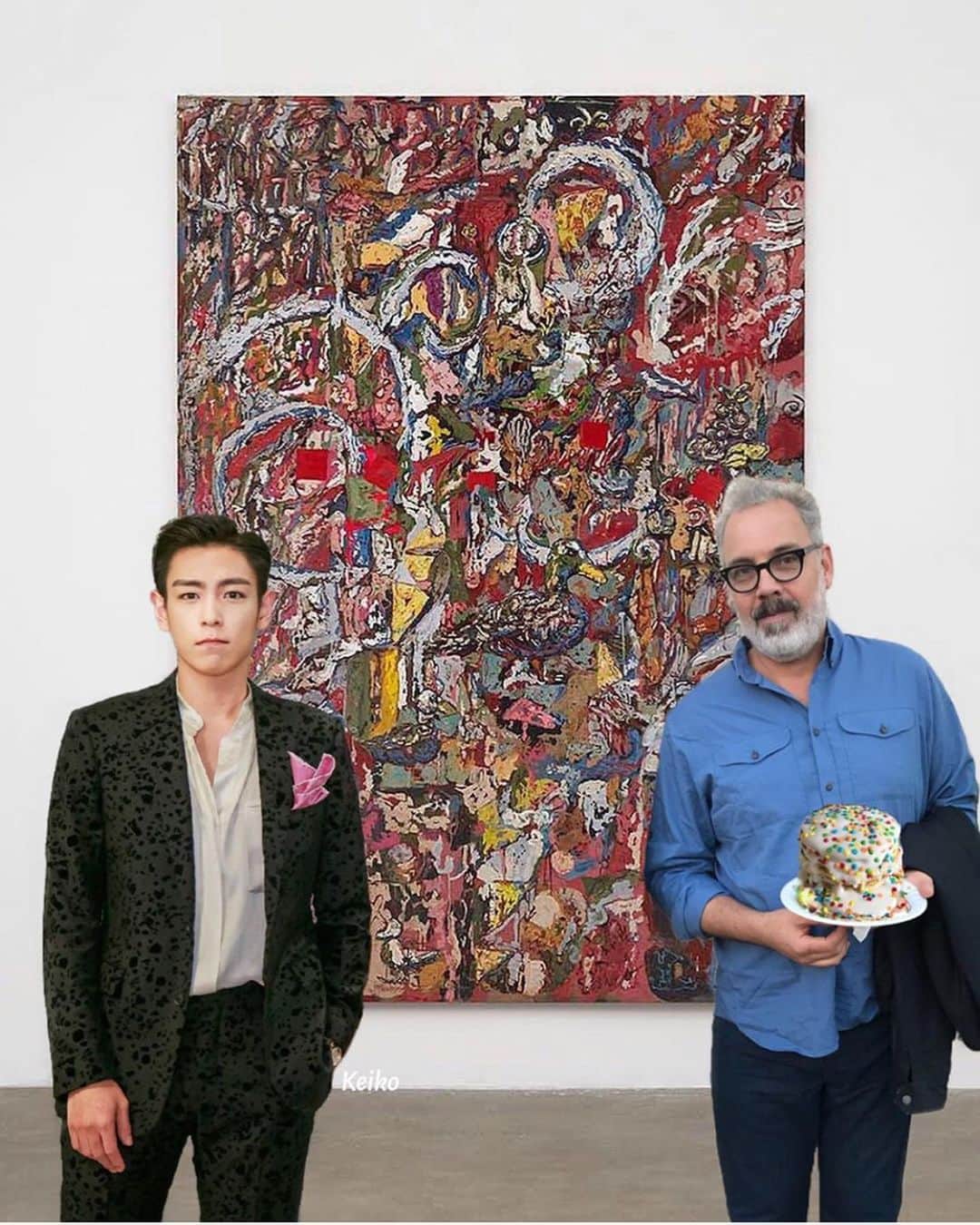 T.O.Pさんのインスタグラム写真 - (T.O.PInstagram)「Fandango, 2019 oil, personal lubricant, and cheesecloth on panel」10月5日 15時24分 - choi_seung_hyun_tttop