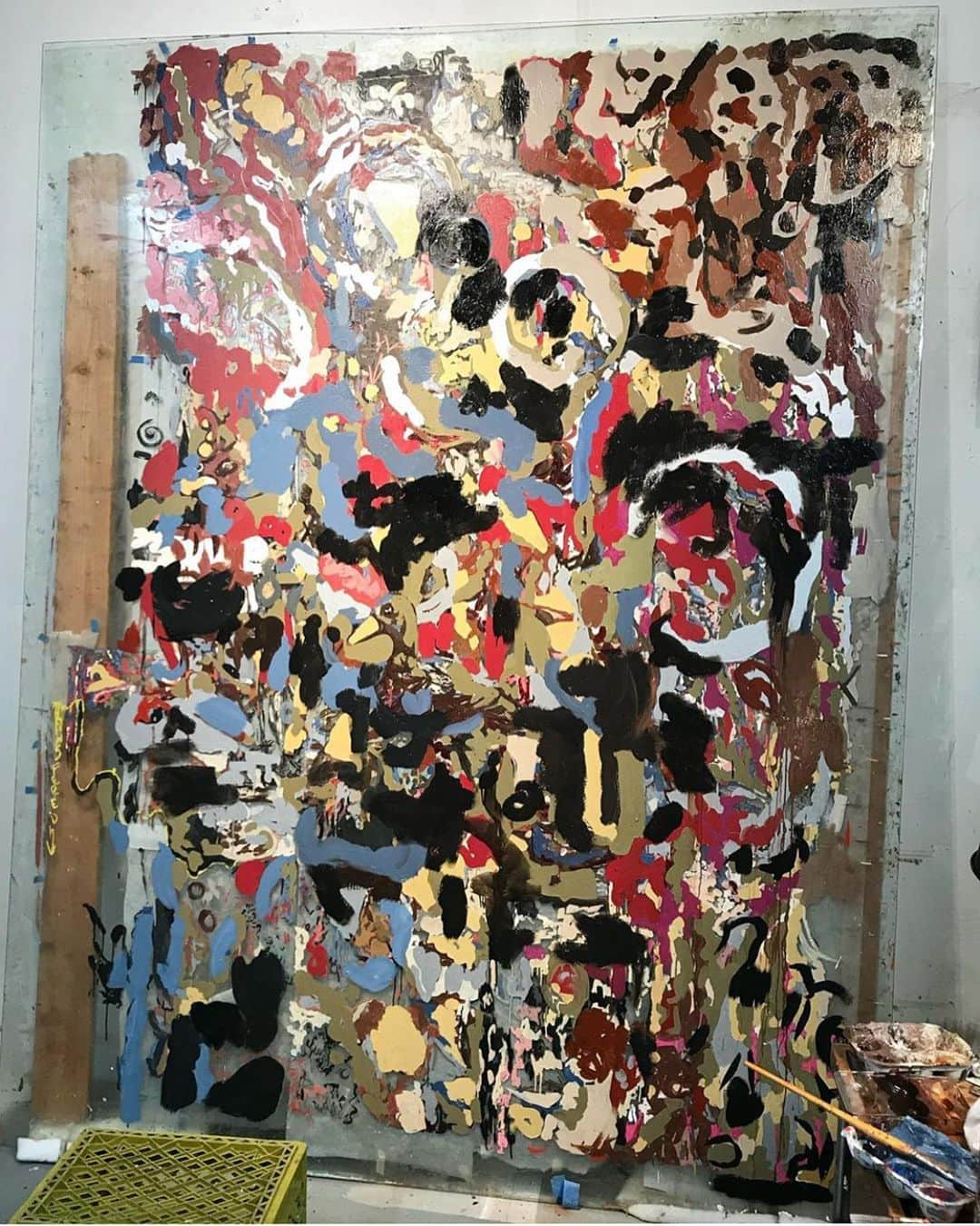 T.O.Pさんのインスタグラム写真 - (T.O.PInstagram)「Fandango, 2019 oil, personal lubricant, and cheesecloth on panel」10月5日 15時24分 - choi_seung_hyun_tttop