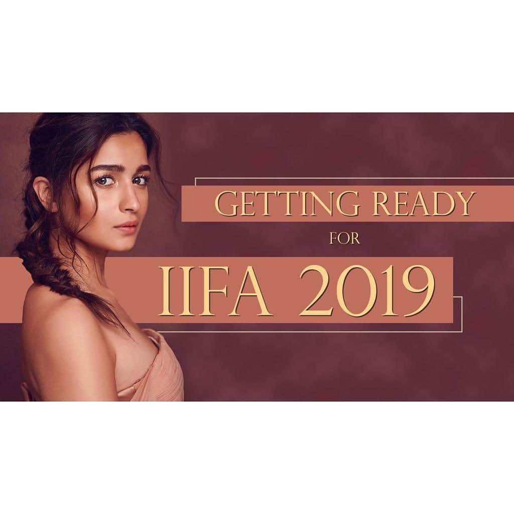 アリア・バットのインスタグラム：「What it took.. to get the IIFA look 👻 Link in bio..💄💇‍♀️」