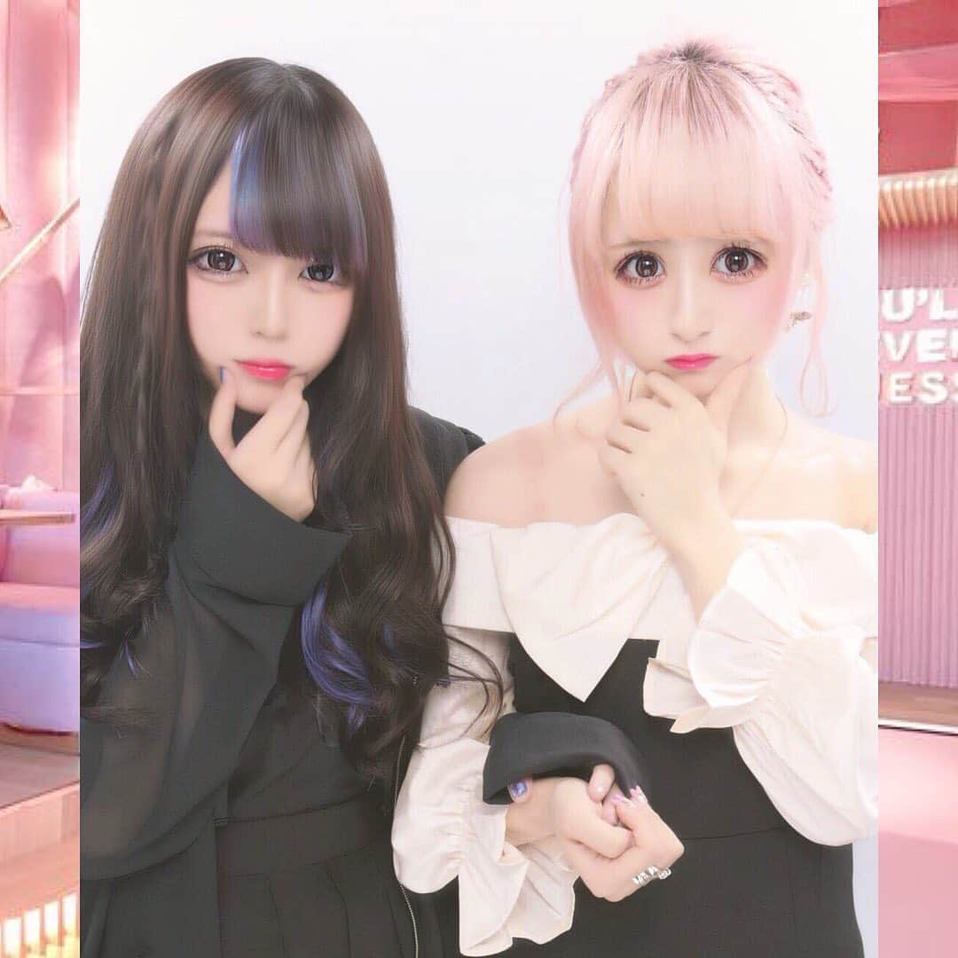 胡桃兎愛のインスタグラム：「I love rarachan ❤︎ 私の肩にバッグのチェーンの跡あるん載せるタイミングで気づいたお恥ずかしい、、」
