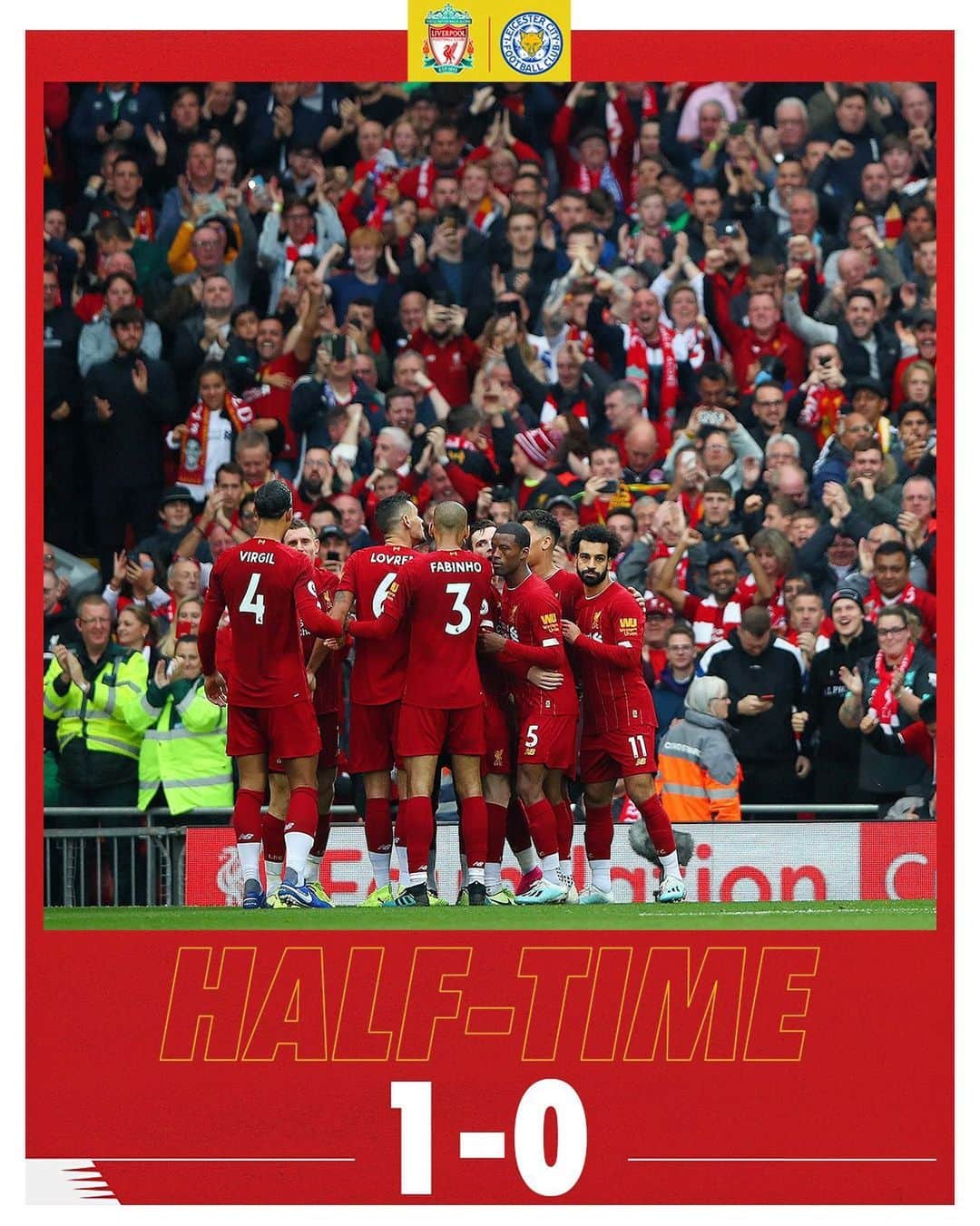 リヴァプールFCさんのインスタグラム写真 - (リヴァプールFCInstagram)「Mane’s goal gives the Reds the lead 👊👊 #LFC #LiverpoolFC #Liverpool #LIVLEI #PremierLeague」10月5日 23時53分 - liverpoolfc
