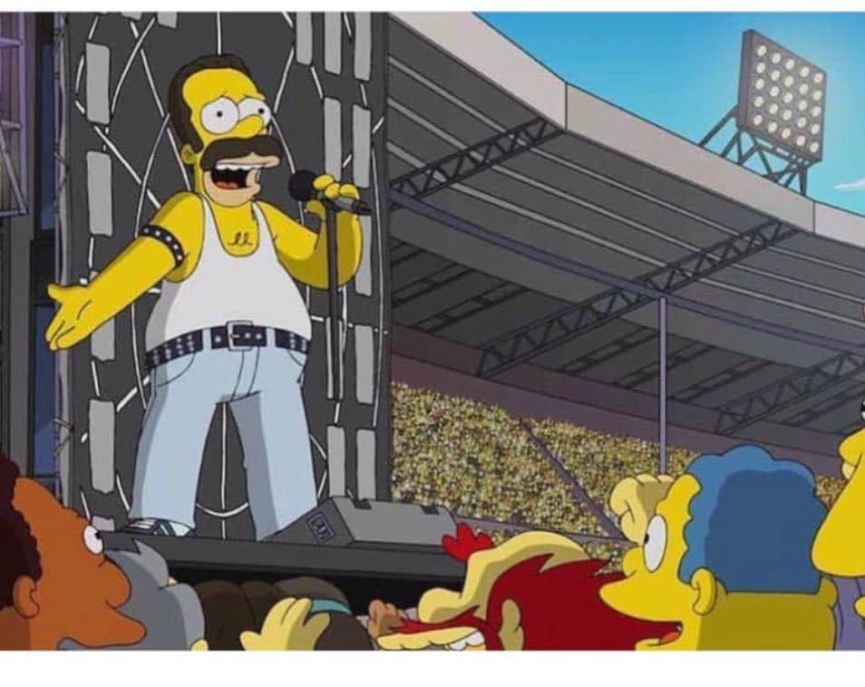 ブライアン・メイさんのインスタグラム写真 - (ブライアン・メイInstagram)「Aaay-O ! Doh ! Is this a ‘thing’ ? Apparently SO !  But I may have to wait a while. 💥💥💥💥 This is what Blabbermouth says : “This Sunday, October 6 on Fox TV in the U.S., you can see Homer and his family recreate QUEEN's legendary Live Aid appearance for the latest episode of "The Simpsons". See local listings for timings or visit www.fox.com/the-simpsons.” Well - dear folks in the USA - let me know how it goes !!! We don’t get Fox TV over here. 💥💥💥💥 And, by the way, since some of you have asked, yes - ssssh.... some material HAS been officially licensed to the fabulous Simpsons.  Bri」10月6日 2時01分 - brianmayforreal
