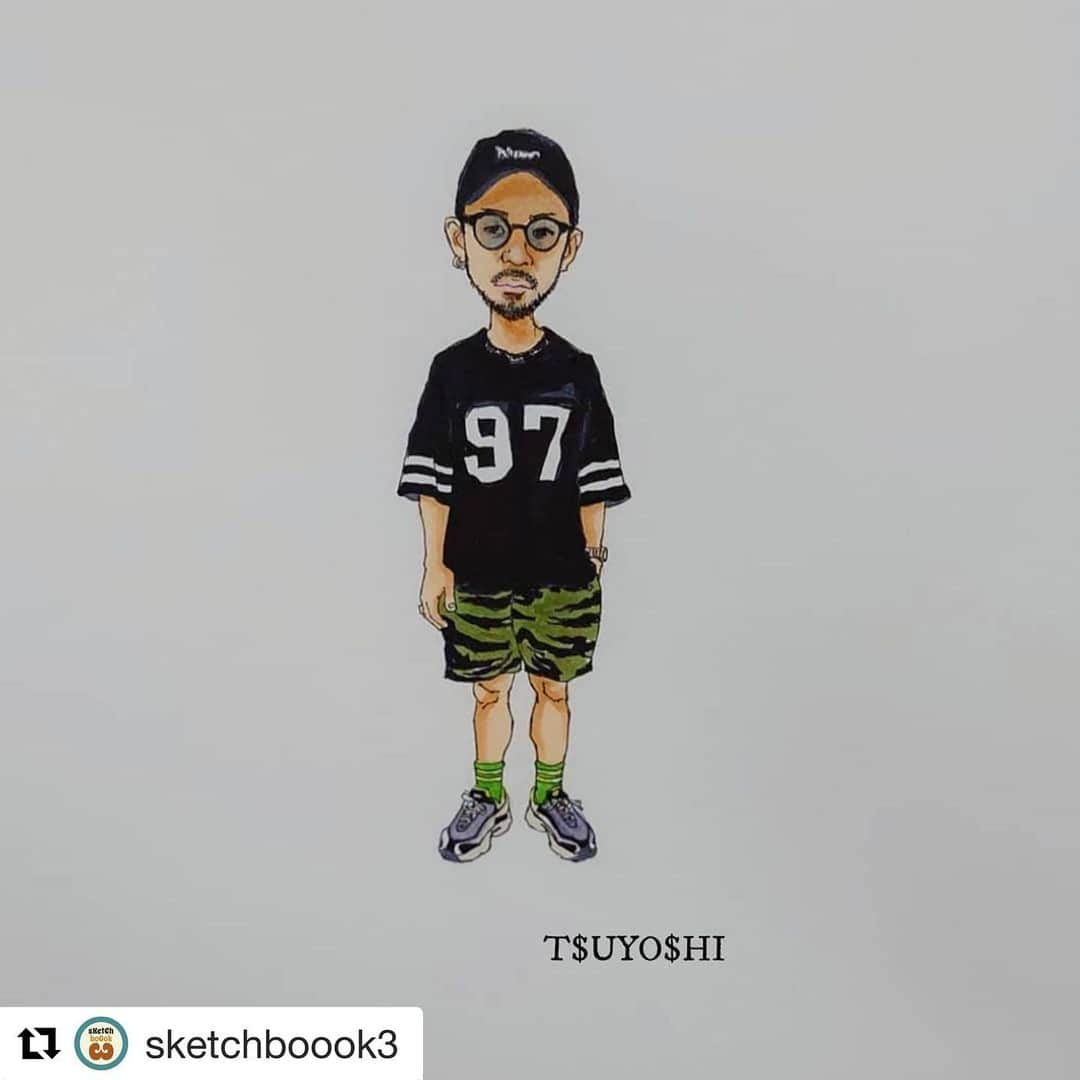 T$UYO$HIさんのインスタグラム写真 - (T$UYO$HIInstagram)「凄い人達に紛れて 突然俺を描いてくれてました 嬉しいー！！！ #Repost @sketchboook3 with @get_repost ・・・ #挿絵 #挿し絵 #イラスト #イラストレーター #drawing #art  #artwork #ファッション #fashion #雑誌 #CRIMIE #CHORDNUMBEREIGHT #tsuyoshi #musicsavedmylife #msml #フットボールシャツ #bass #bassist #tsuyoshi」10月6日 13時14分 - tsuyoshi_ptp