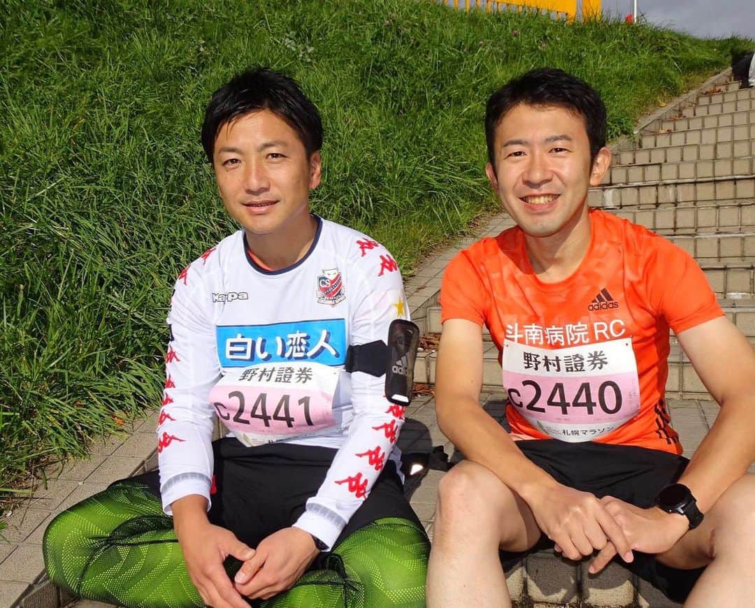 吉原宏太のインスタグラム：「札幌マラソン2019  天気も良いし斗南病院のエースと楽しんできます。 (o'ー'o)」