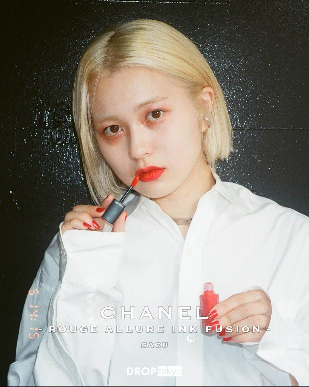 Droptokyoさんのインスタグラム写真 - (DroptokyoInstagram)「CHANEL ROUGE ALLURE INK FUSION CAMPAIGN Lip: @chanel.beauty  #rougeallure#chanel#pr #droptokyo#tokyo#japan#streetscene#streetfashion#streetwear#streetculture#fashion#lip Photography: @kyoheihattori」10月6日 12時26分 - drop_tokyo