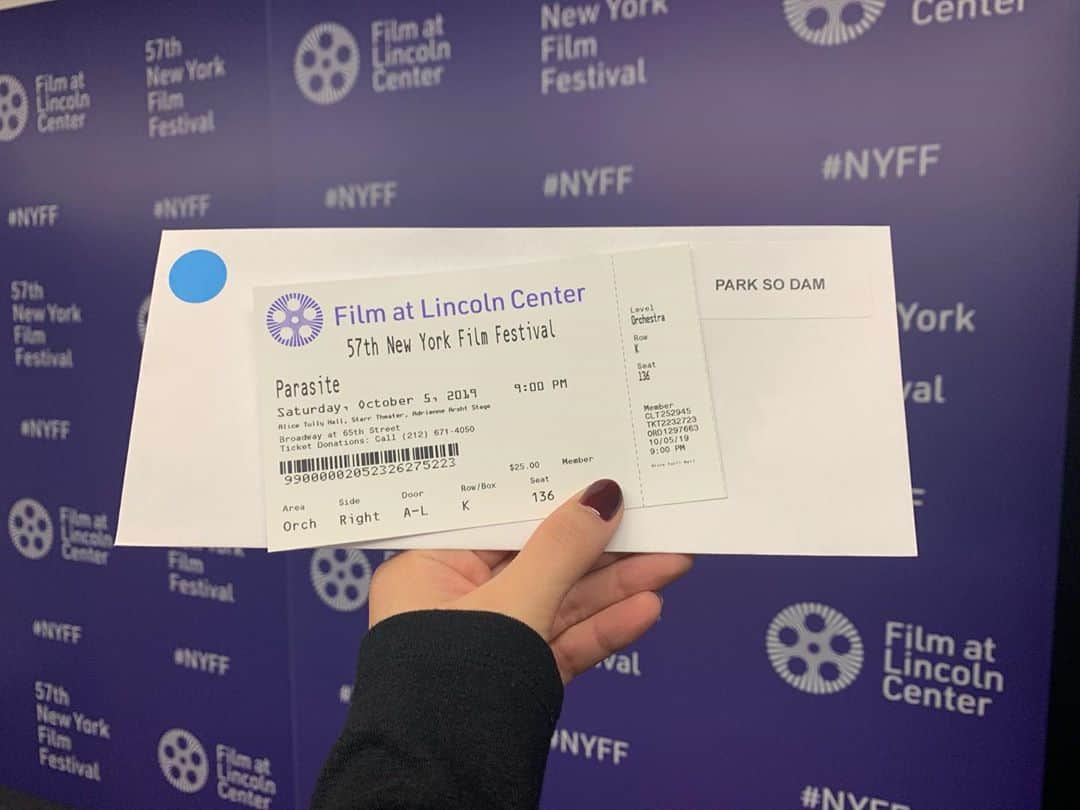 パク・ソダムさんのインスタグラム写真 - (パク・ソダムInstagram)「#newyorkfilmfestival #parasite 우리의 첫번째 일정☺️」10月6日 23時07分 - imsodamm