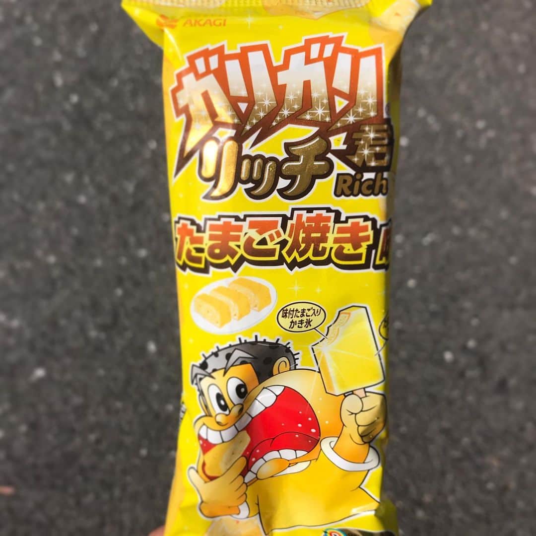 宇野薫のインスタグラム：「ガリガリ君 リッチ  たまご焼き味 僕は好きです。  #ガリガリ君  #ガリガリ君リッチ  #ガリガリ君リッチたまご焼き味」