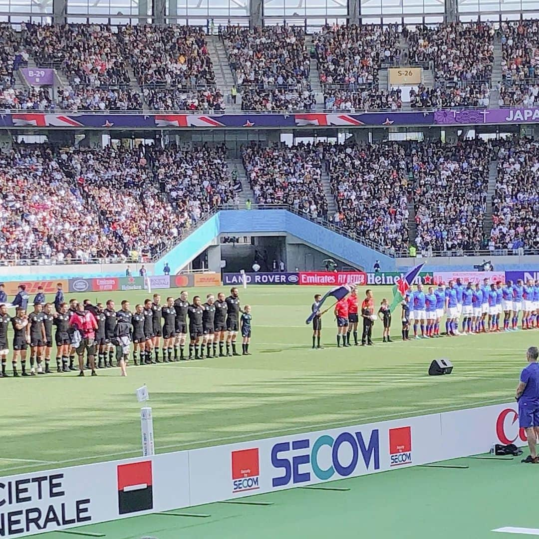 のりさんのインスタグラム写真 - (のりInstagram)「ラグビーW杯 ニュージーランド VS ナミビア すごかったっす！ ドッカーン！バッチーン！ ハカもシビれました #ラグビーワールドカップ2019  #ラグビー #ニュージーランド #ナミビア #ハカ」10月6日 23時31分 - otenkinori