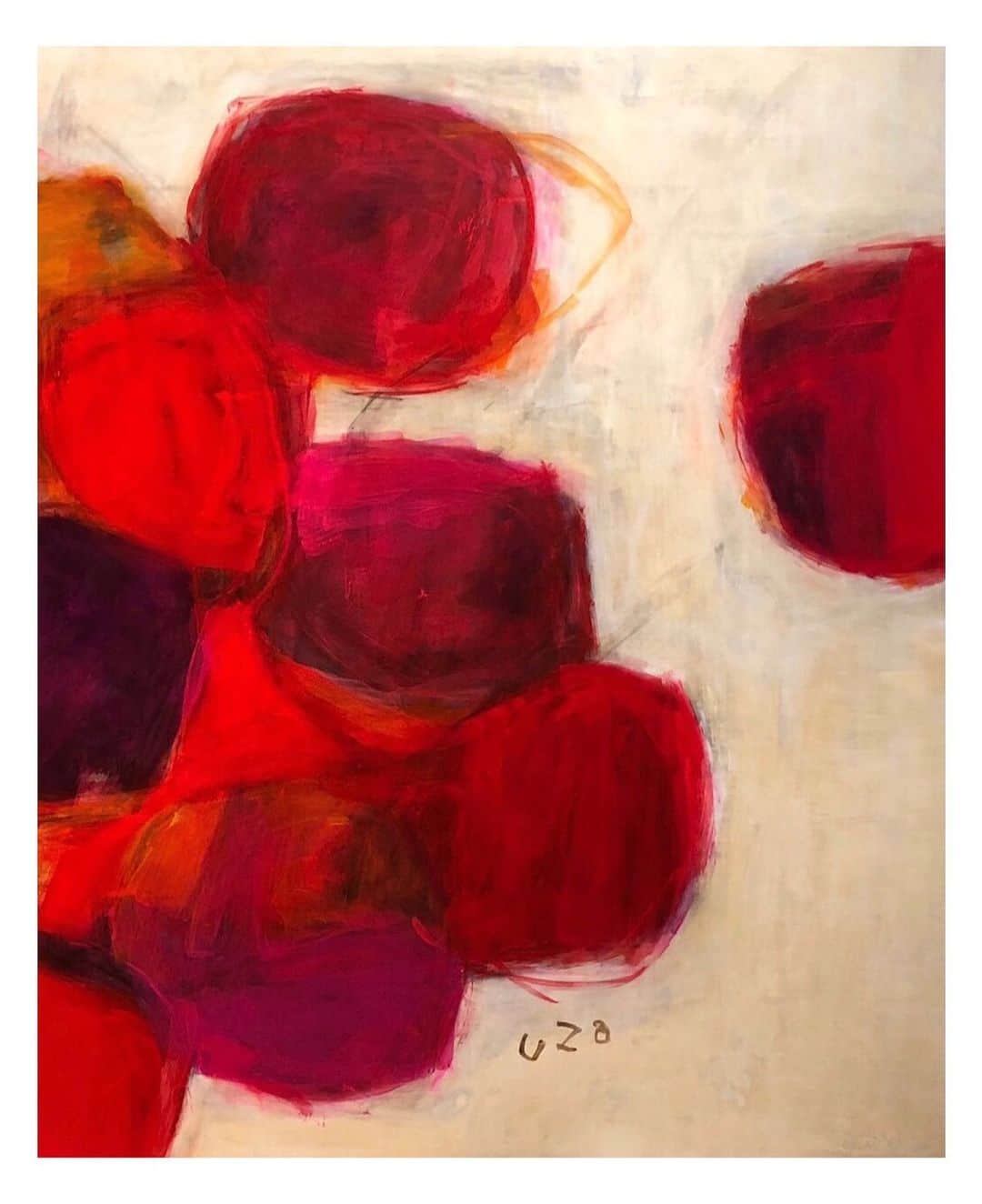 Uzo Hiramatsuさんのインスタグラム写真 - (Uzo HiramatsuInstagram)「past work ( part 部分 ) mixed media on board  #エンクレスト#fukuoka#artwork#contemporaryart#abstractart#abstraction#painting#drawing#flower#red」10月6日 16時38分 - uzo_hiramatsu