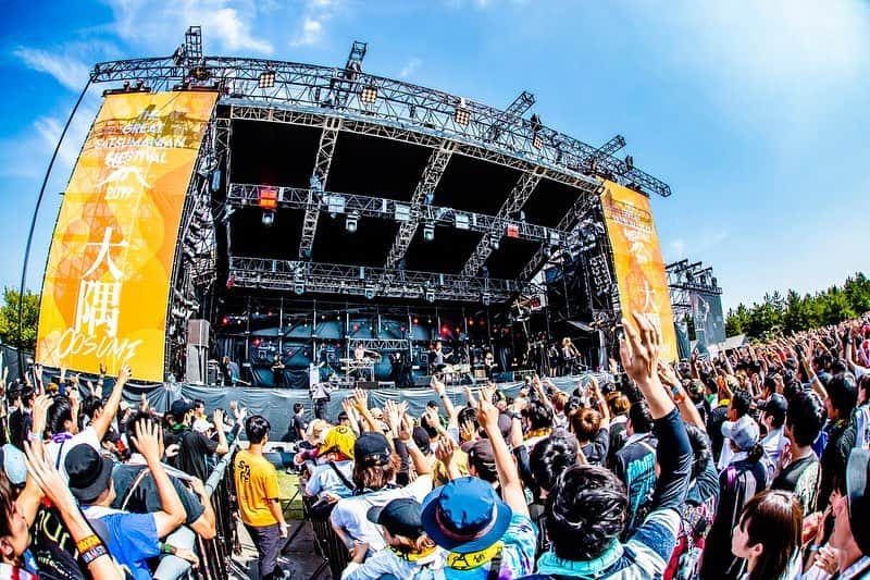 Tatsuya Amanoさんのインスタグラム写真 - (Tatsuya AmanoInstagram)「初めまして「THE GREAT SATSUMANIAN HESTIVAL 2019」🇯🇵﻿ ﻿ ﻿ 大隅ステージで大暴れしたCrossfaithです💥﻿ またこのフェスに、そして鹿児島のLiveハウスでプレイ出来るのを楽しみにしています。﻿ ﻿ ありがとうサツマニアンヘス！！﻿ ﻿ #GSH19﻿ ﻿ Photo by @cazrowaoki」10月6日 19時43分 - tatsucrossfaith