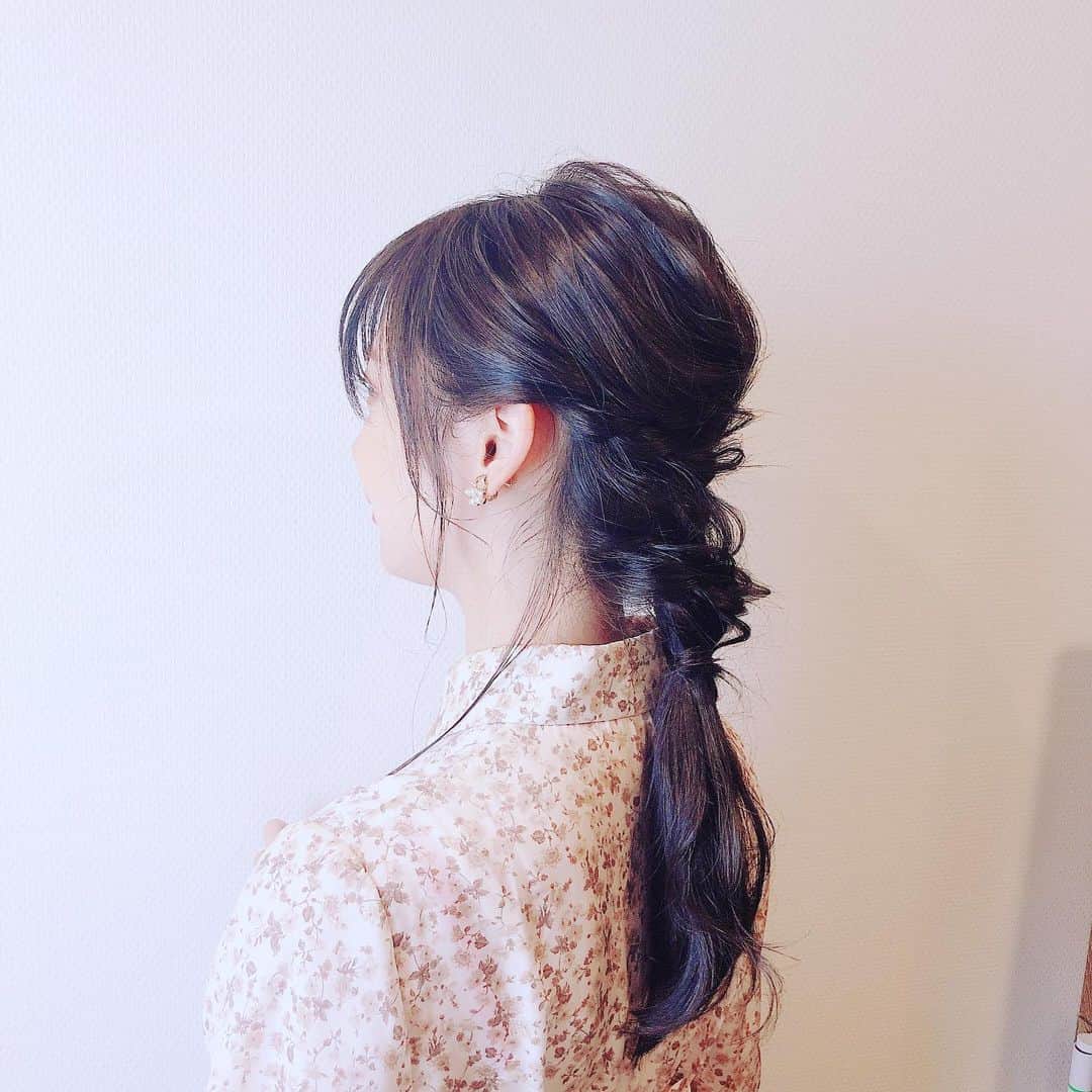 山下七海さんのインスタグラム写真 - (山下七海Instagram)「今日の髪型はこんなでした👒✨ #ヘアメイク👍✨」10月6日 20時49分 - aishite773
