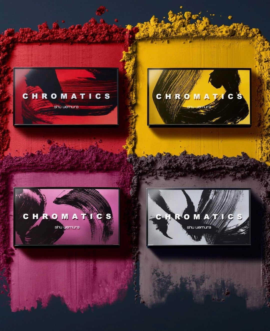 ミーシャ・ジャネットのインスタグラム：「It’s so great when a product is just so beautiful and inspiring 😍😍This one is begging to be looked at (and used!). #chromatics palettes for @shuuemura  Creative: #mishajanette Production: #totteokipro  Photo: Kazuya Aoki  Set: @nazzzzna . . . #shuuemura #cosmeticstyling #cosmeticphotography #texturephotography #setdesign #creativedesign #creativeagency #コスメフォト #プロップスタイリスト #コスメスタイリスト #クリエイティブ事務所」