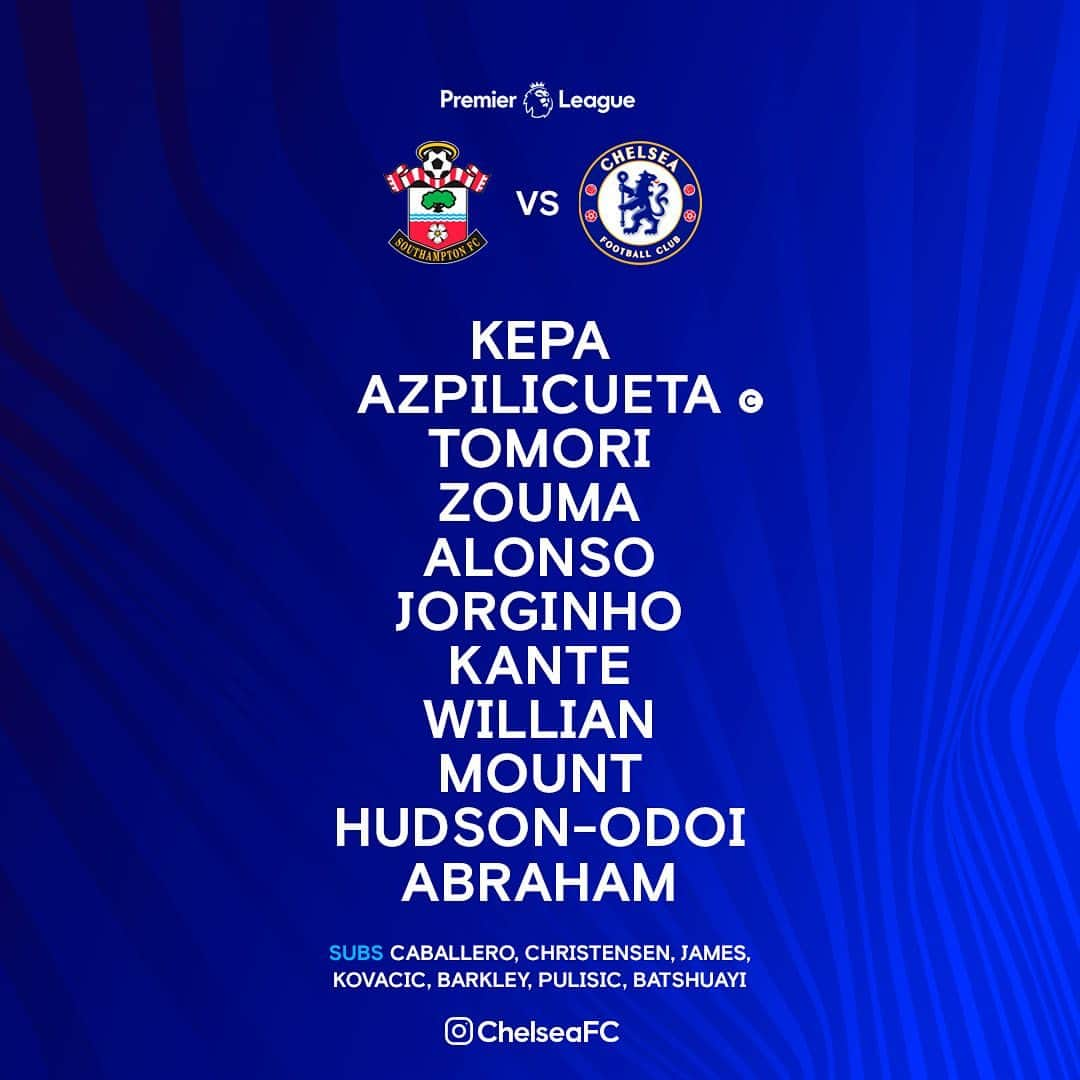 チェルシーFCさんのインスタグラム写真 - (チェルシーFCInstagram)「Ready for the Saints! 👊 Swipe 👉 for team news! 🔵 #CFC #Chelsea #SOUCHE」10月6日 21時11分 - chelseafc