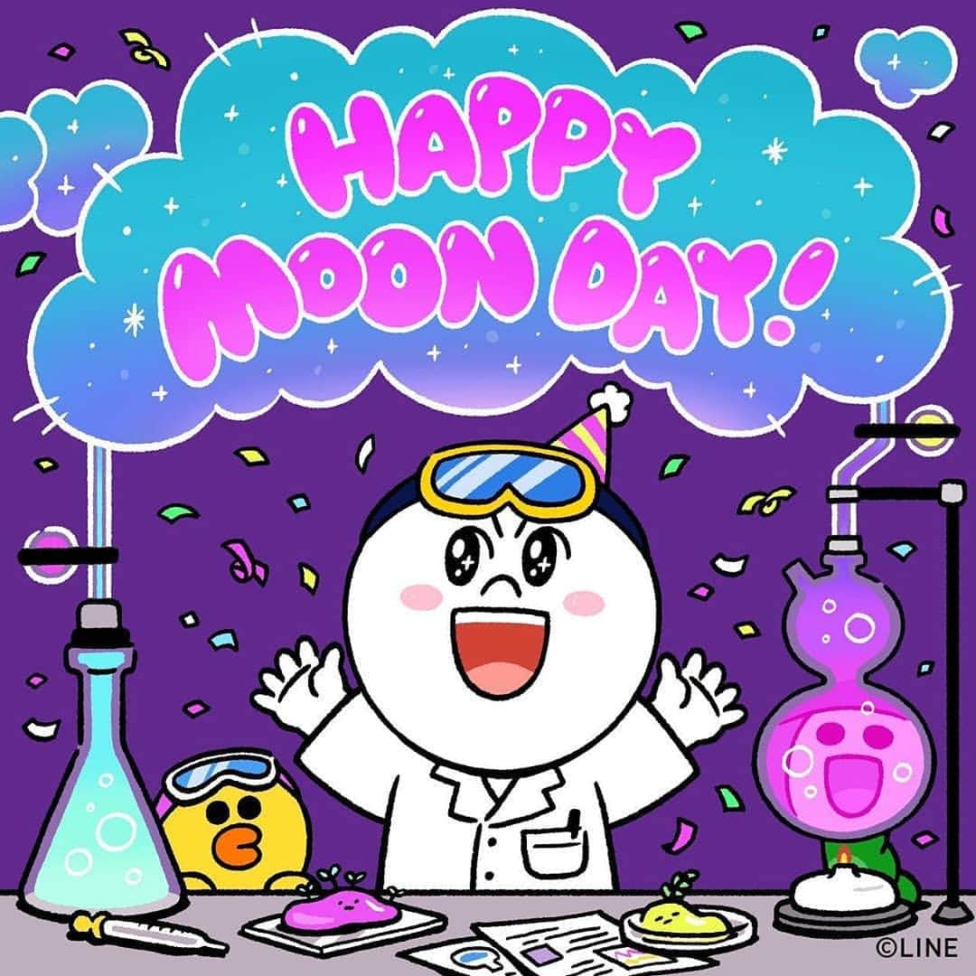 CHOCOのインスタグラム：「Happy Moon Day!  Happy Birthday Moon!!! ☺😀🎂 @moon.linefriends  #Linefriends #MOON #EDWARD #SALLY #October6th #birthday #HappyMoonDay」