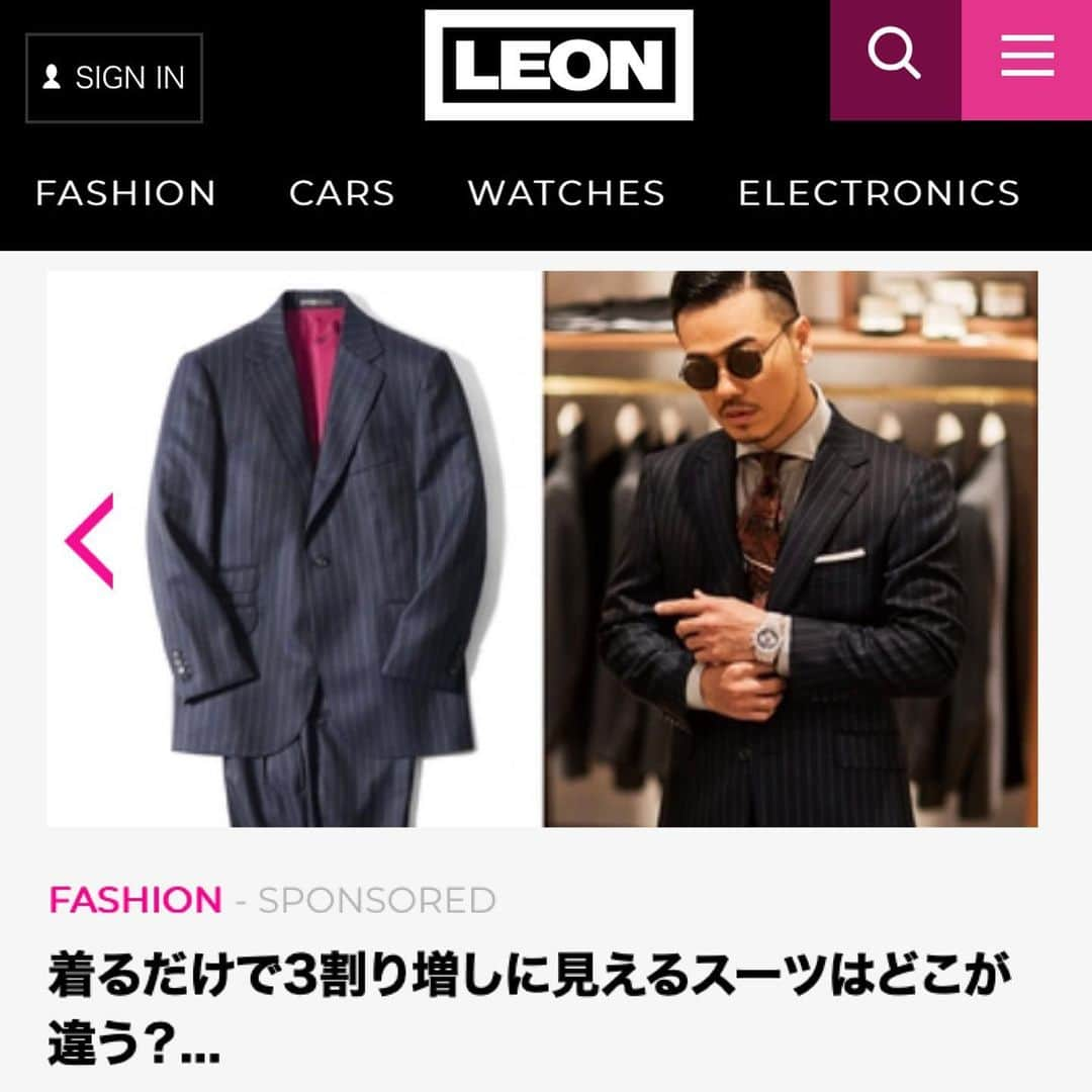 AK-69さんのインスタグラム写真 - (AK-69Instagram)「＜インタビュー掲載！＞ 雑誌『LEON』（ @LEON_magazine ）のオフィシャルサイトにて、石井編集長と @ak69_official の対談記事 「着るだけで3割り増しに見えるスーツはどこが違う？」が本日公開となりました！ 是非ご覧下さいね！ - 「LEON」で検索！！ ※TOPページに掲載頂いております。 - #AK69 #LEON #Interview #インタビュー #suit #オーダースーツ #StoryAndTheStudy」10月7日 17時40分 - ak69_staff