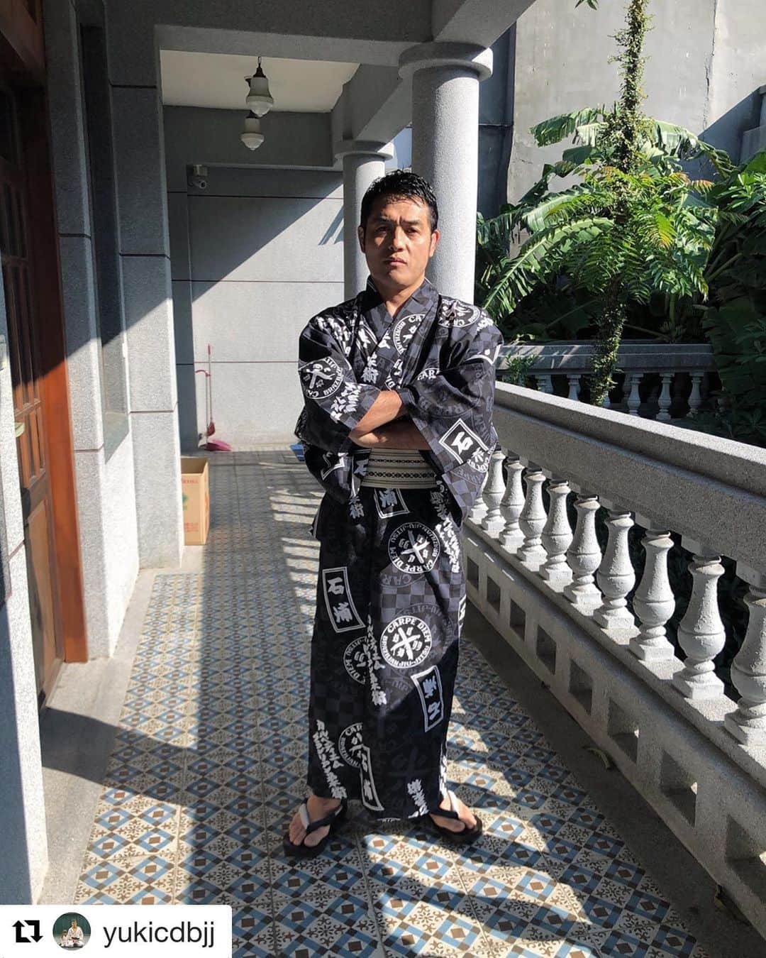 石浦将勝のインスタグラム：「粋です  #Repost @yukicdbjj with @get_repost ・・・ 言葉は要らない CARPE DIEM x Ishiura Yukata @carpediembjj_official @ishiura_masakatsu」