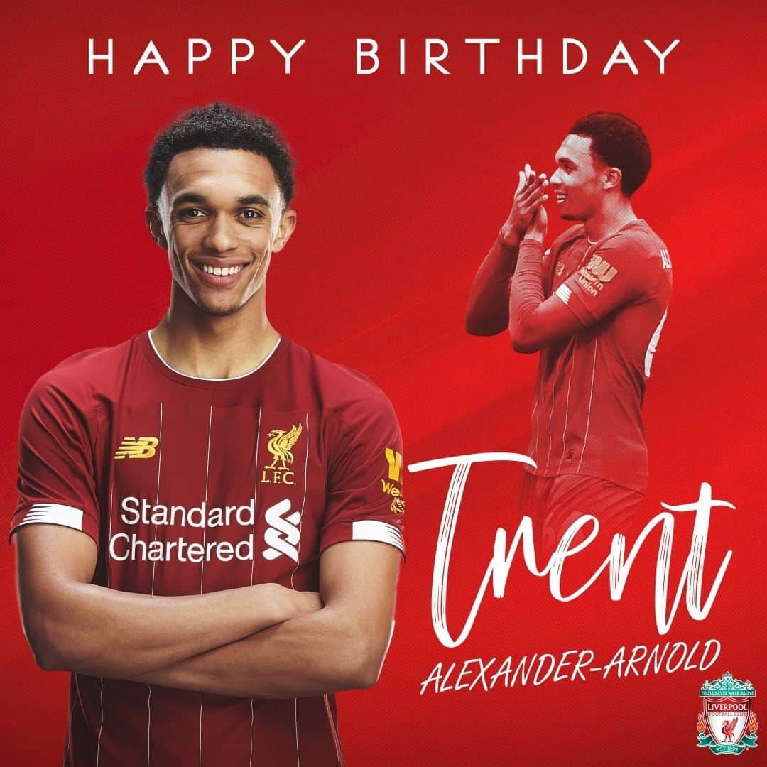 リヴァプールFCさんのインスタグラム写真 - (リヴァプールFCInstagram)「Have a boss day, @trentarnold66 🎉」10月7日 15時15分 - liverpoolfc