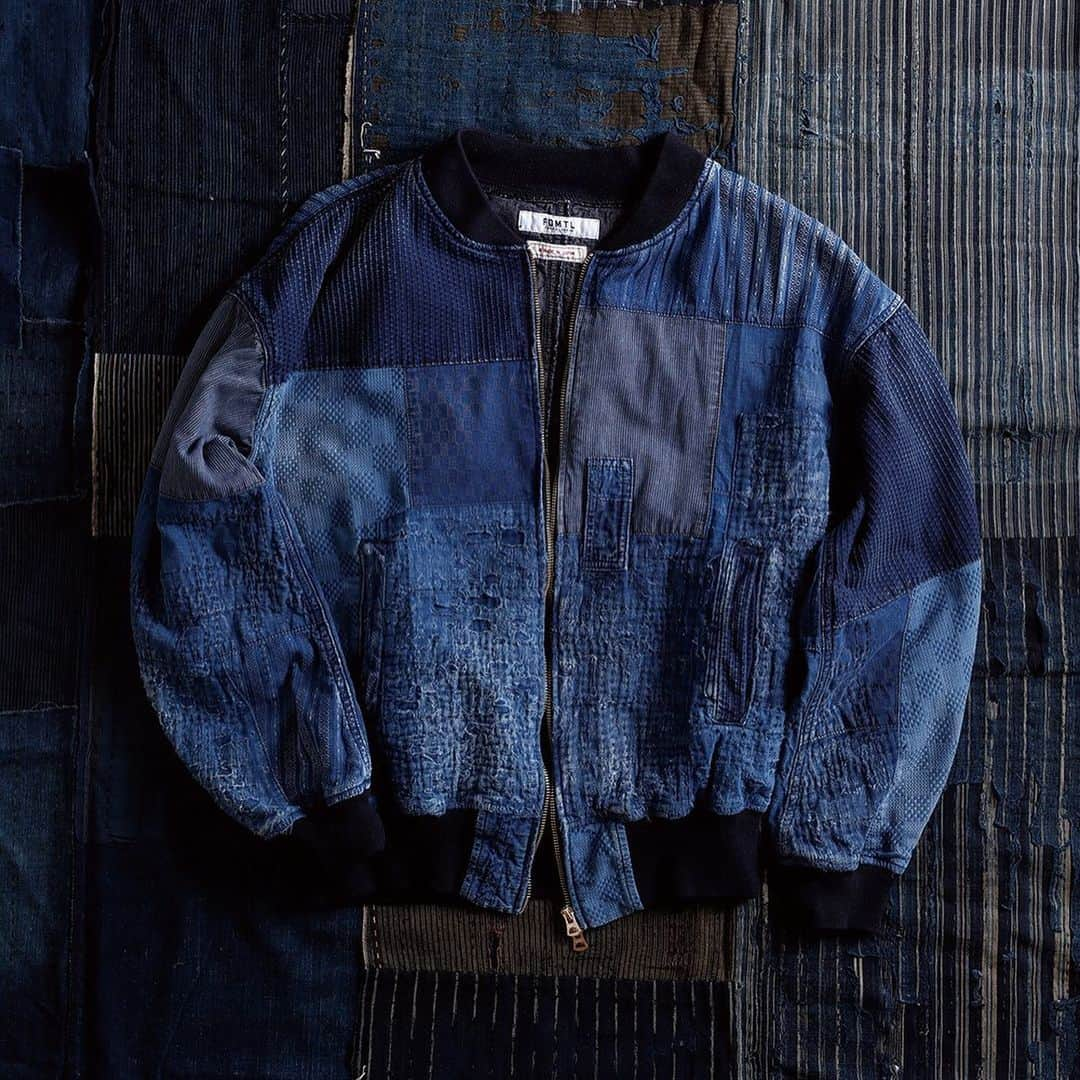 ファンダメンタルアグリーメントラグジュアリーのインスタグラム：「#FDMTL #2019AW collection  Sashiko bomber jacket 10yr wash and Rinse #MadeinJapan」