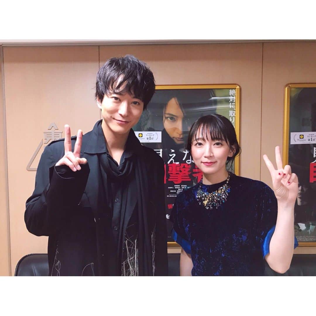 吉岡里帆（マネージャー）のインスタグラム：「⭐️ #りほレポ 9/27 映画「見えない目撃者」公開記念舞台挨拶🌈🌈 . 同じ事務所ペアで写真撮らせていただきました！🙏 浅香さん（ @kodai_asaka ）、ありがとうございます！！ . Dress,Belt : @togaarchives Accessories : @swarovski . #見えない目撃者 @mmokugekisha  #いつかの吉岡さん」