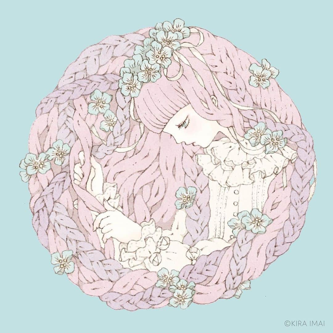 今井キラのインスタグラム：「ℛ𝒶𝓅𝓊𝓃𝓏ℯ𝓁﻿ 𝟸𝟶𝟷𝟼﻿ ﻿ 👑﻿ ﻿ 👑﻿ ﻿ 👑﻿ ﻿ #kiraimai #イラストレーター #イラストレーション #ラプンツェル #classicallolita #rapunzel #illustrator」