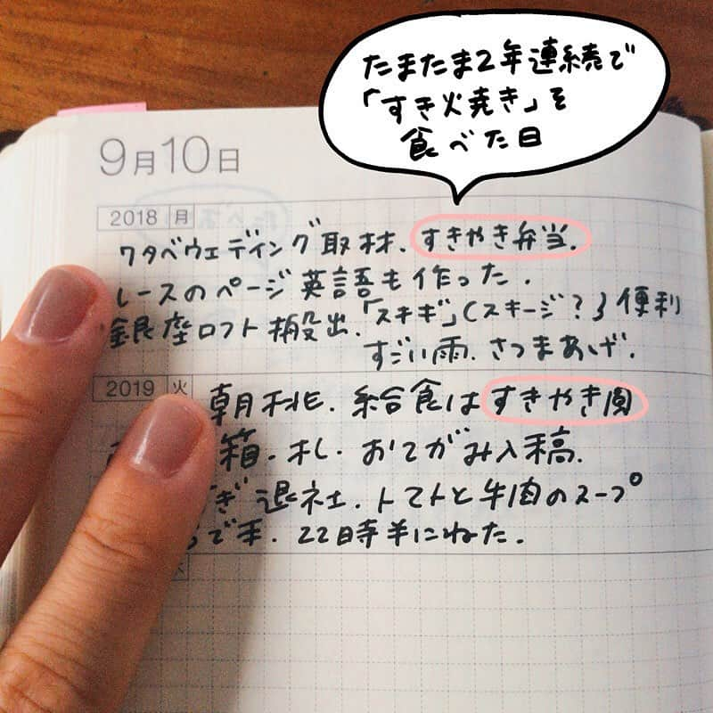 ほぼ日刊イトイ新聞さんのインスタグラム写真 - (ほぼ日刊イトイ新聞Instagram)「毎日ちいさなタイムカプセルを開けているよう /  #ほぼ日5年手帳 の２年目をたのしく使っている 乗組員のホシノが、その使い方をお披露目しています。 「来年以降の自分が読み返したときに嬉しくなるもの」 「見返したときに読みやすい、ひと工夫」 「去年と今年の今日のシンクロ」 とそのポイントを書いています。 「“去年の今日”の日記を読むのは、 毎日ちいさなタイムカプセルを開けているような感じ」 そう感じているかた、いませんか？ 毎日楽しんでいるひとならではの すてきな言葉だなぁ、って思うんです。 （同じく２年目をたのしむ乗組員トミタ） https://1101.jp/2no77Ih Our staff Hoshino is enjoying her second year for the #Hobonichi5yearTecho. She says “It feels like opening a small time capsule every day"  It may be the perfect expression for the #Techo! #ほぼ日刊イトイ新聞  #ほぼ日 #ほぼ日ストア #5年手帳 #手帳　#ほぼ日手帳 #HobonichiStore」10月7日 20時01分 - hobonichi1101