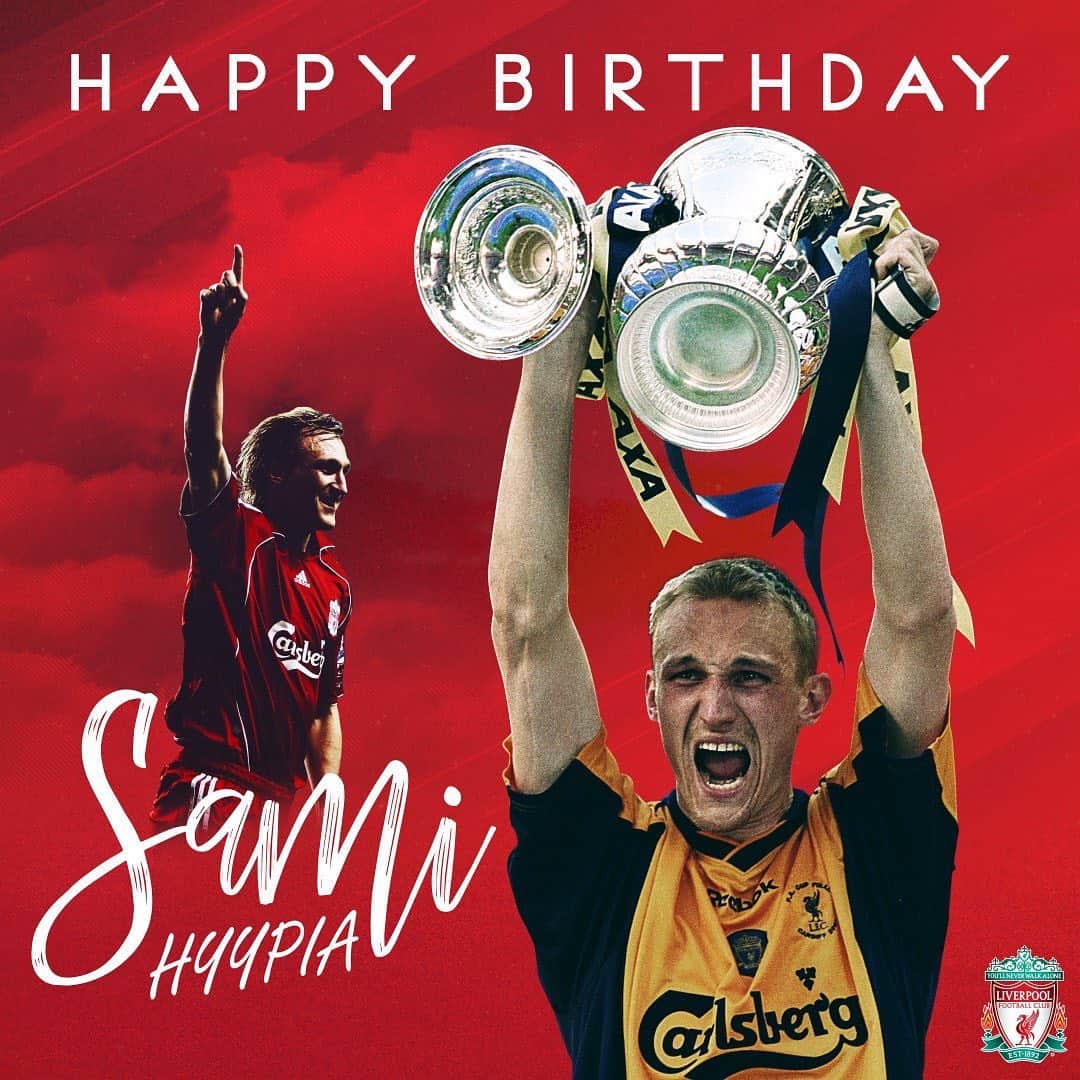 リヴァプールFCさんのインスタグラム写真 - (リヴァプールFCInstagram)「Ooh, Sami, Sami! 🎵😍 Happy birthday, @samihyypia4 🙌 #LFC #LiverpoolFC #Liverpool」10月7日 21時50分 - liverpoolfc