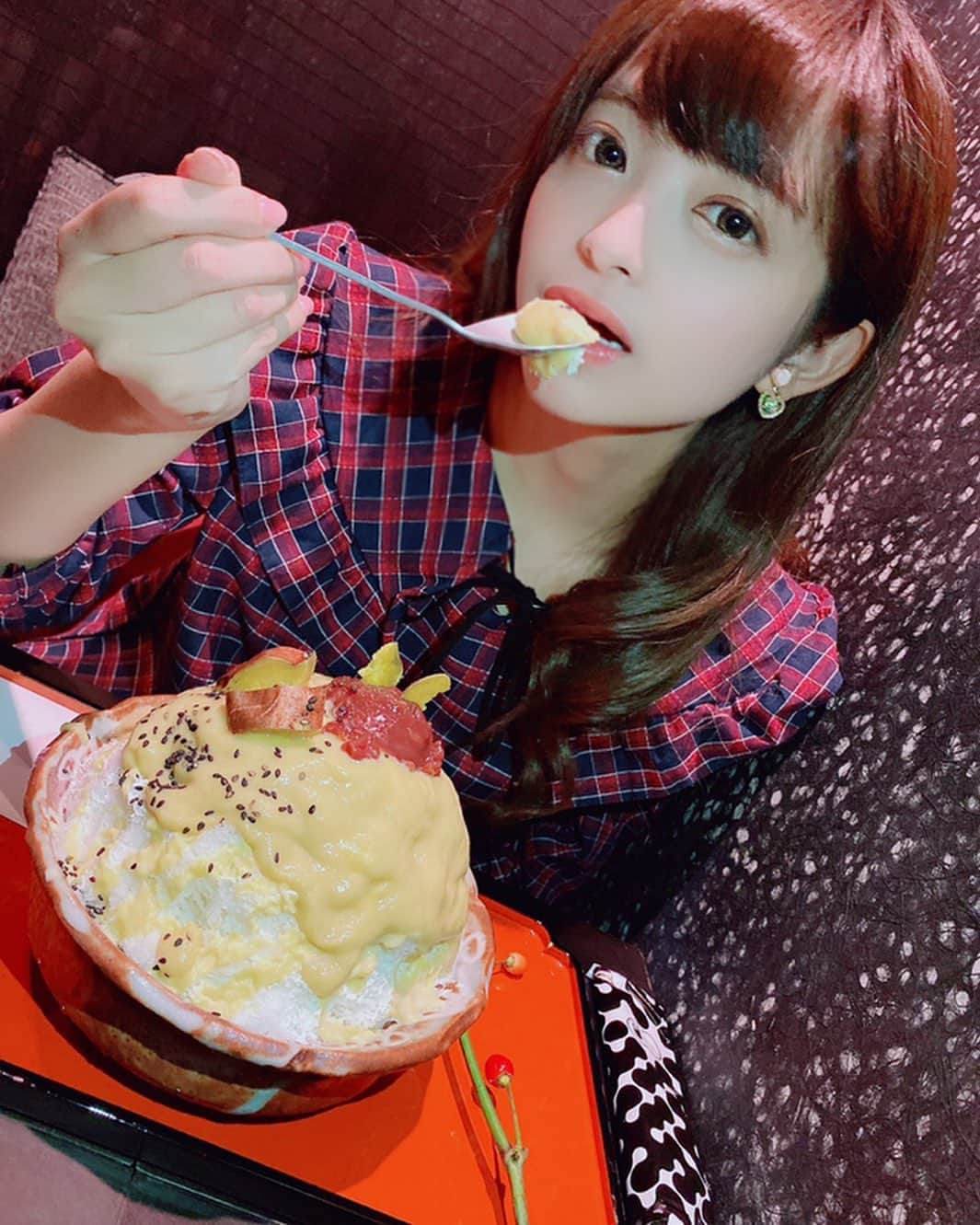 桜もこさんのインスタグラム写真 - (桜もこInstagram)「🍧 #蜜安納いも #くろぎ #かき氷」10月7日 22時36分 - mokochan319